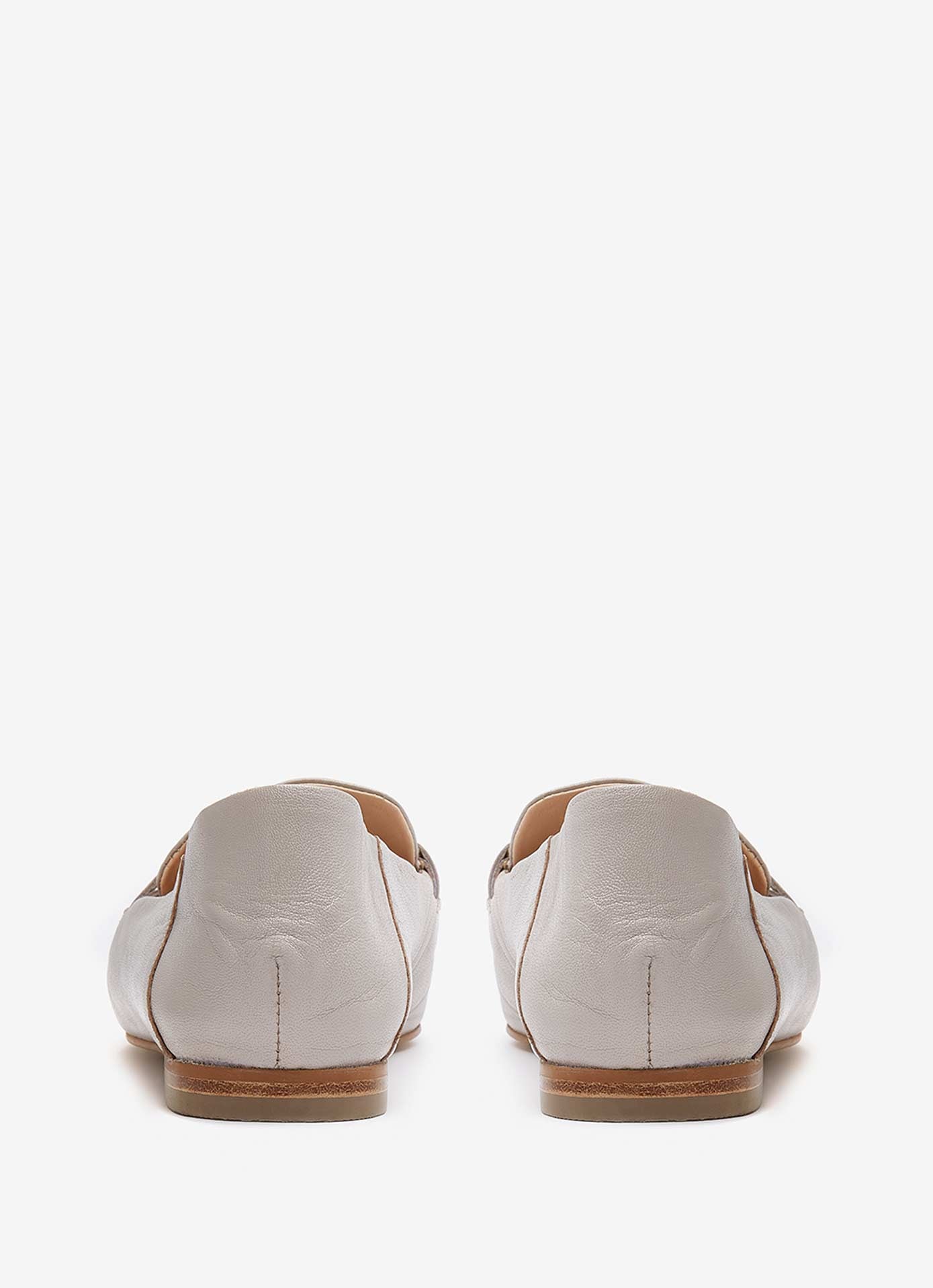 Camille Beige Leather Loafers