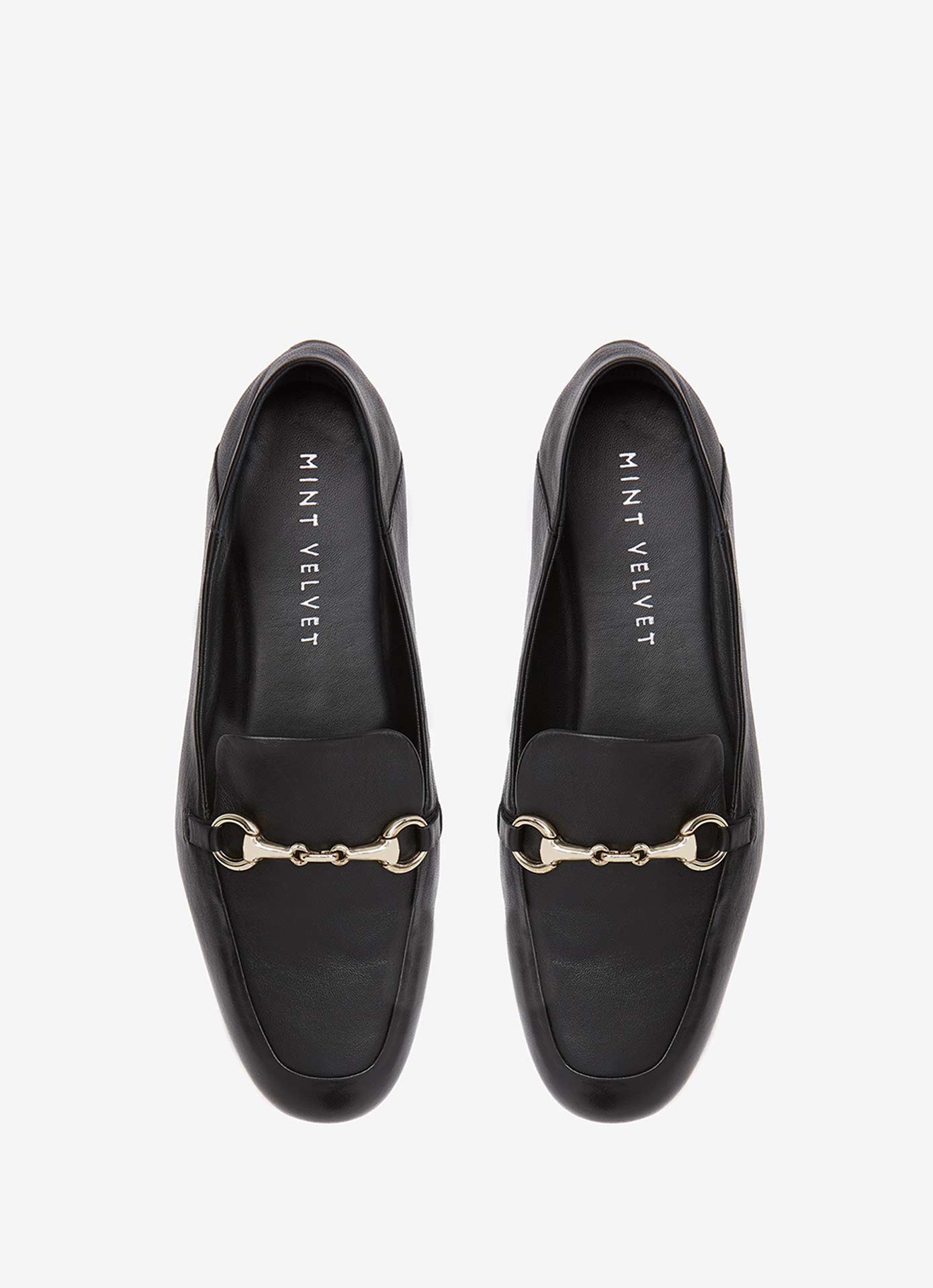 Camille Black Leather Loafers