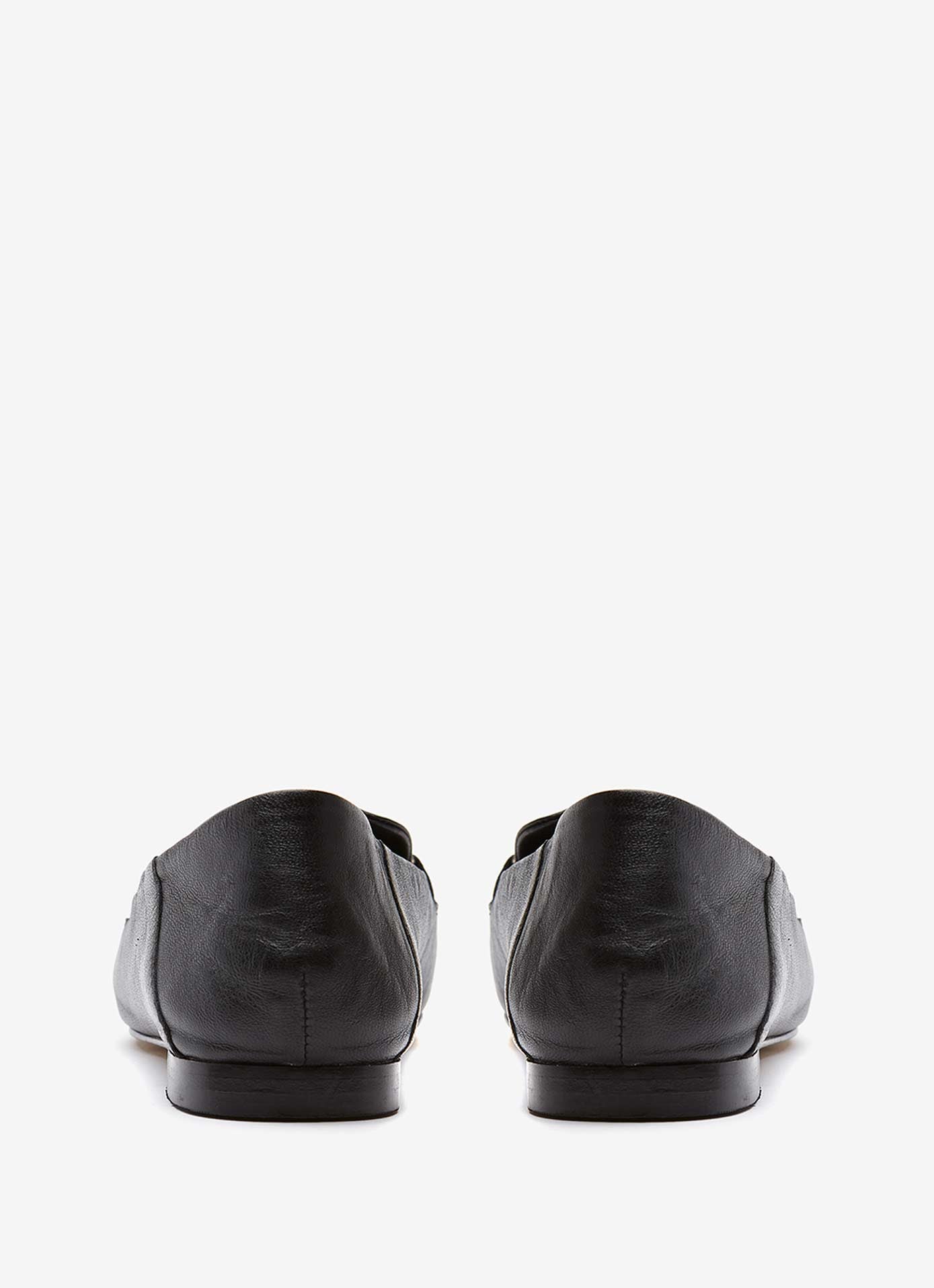 Camille Black Leather Loafers