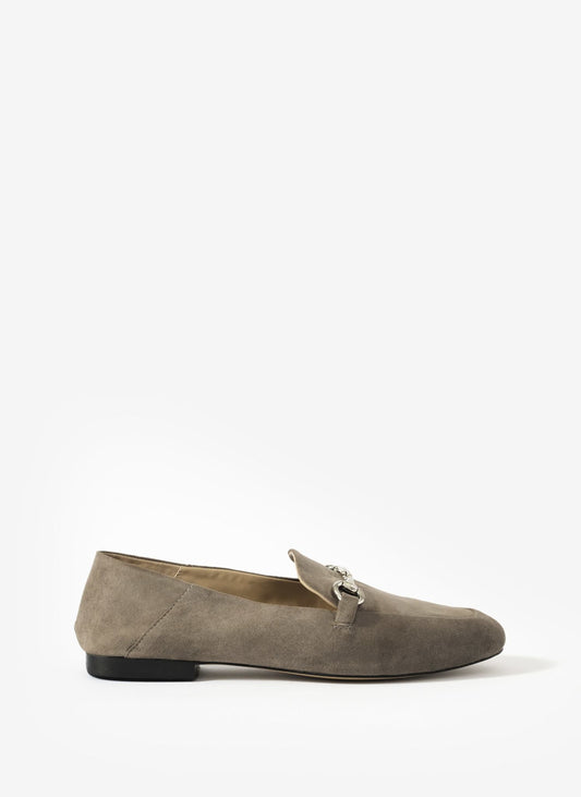 Camille Neutral Suede Loafers