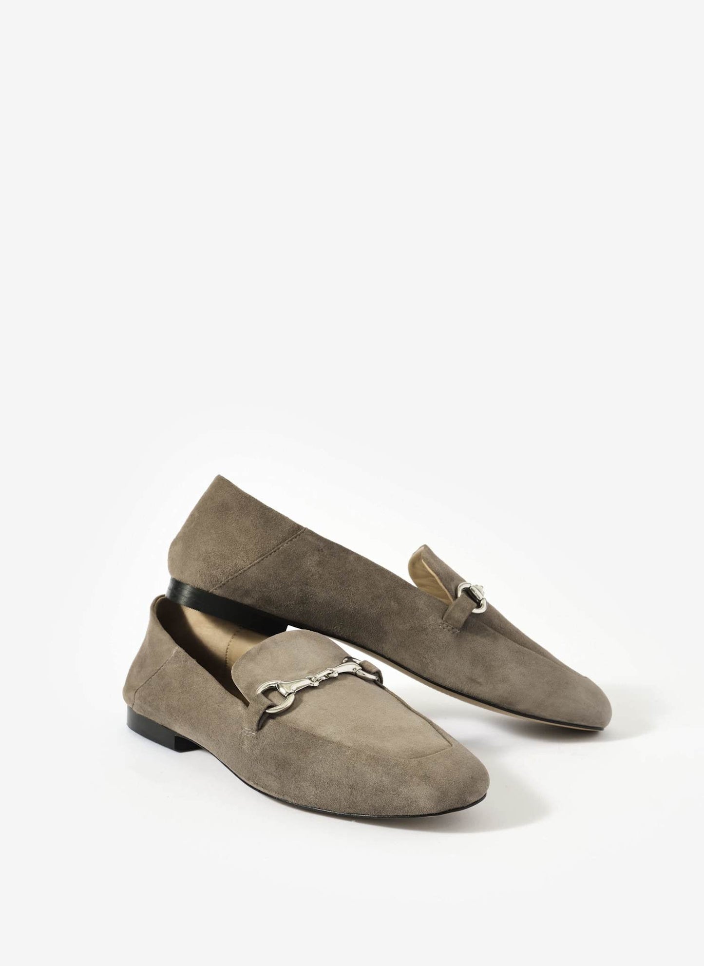 Camille Neutral Suede Loafers
