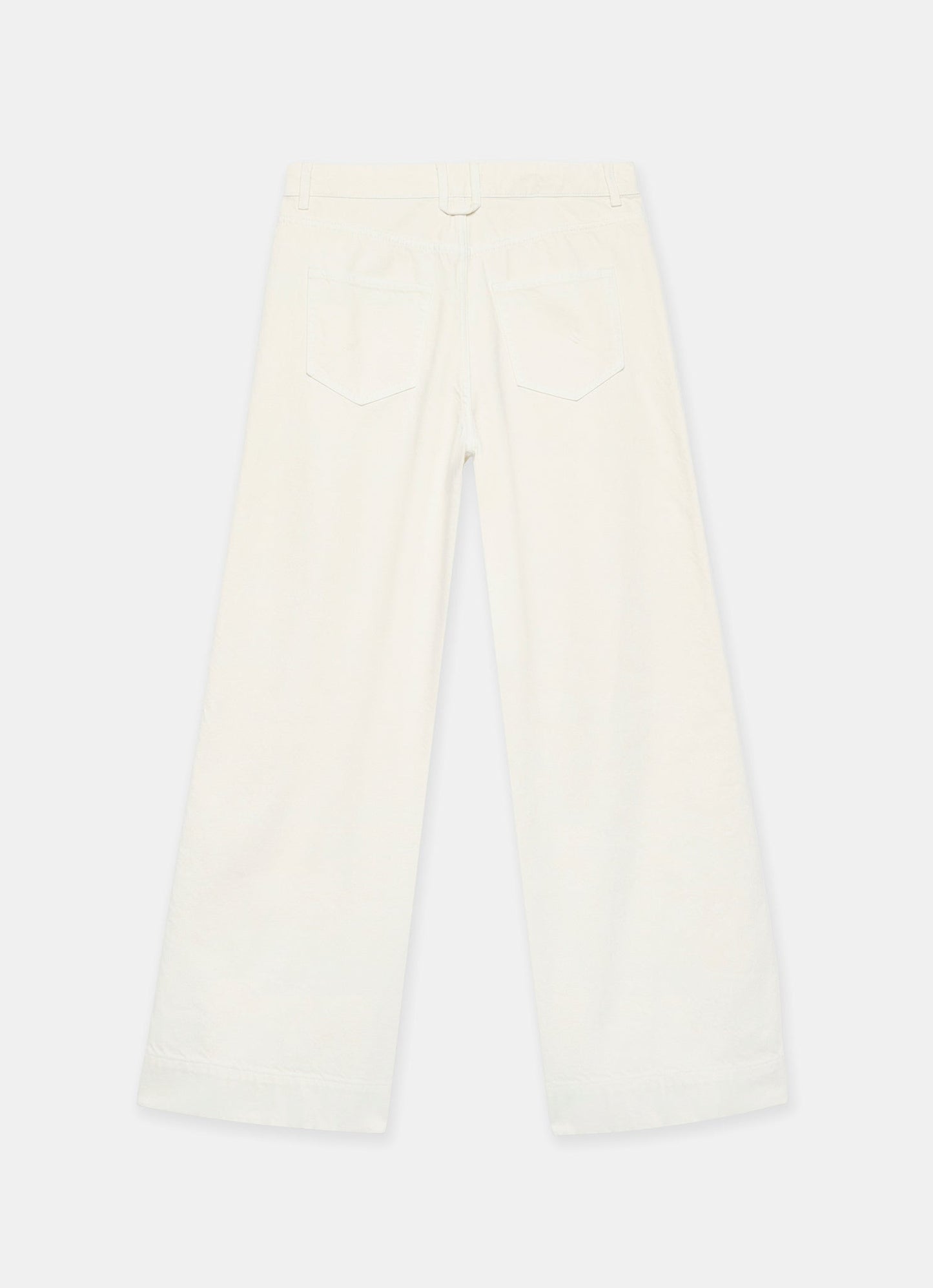 Cream Wide Leg Jeans