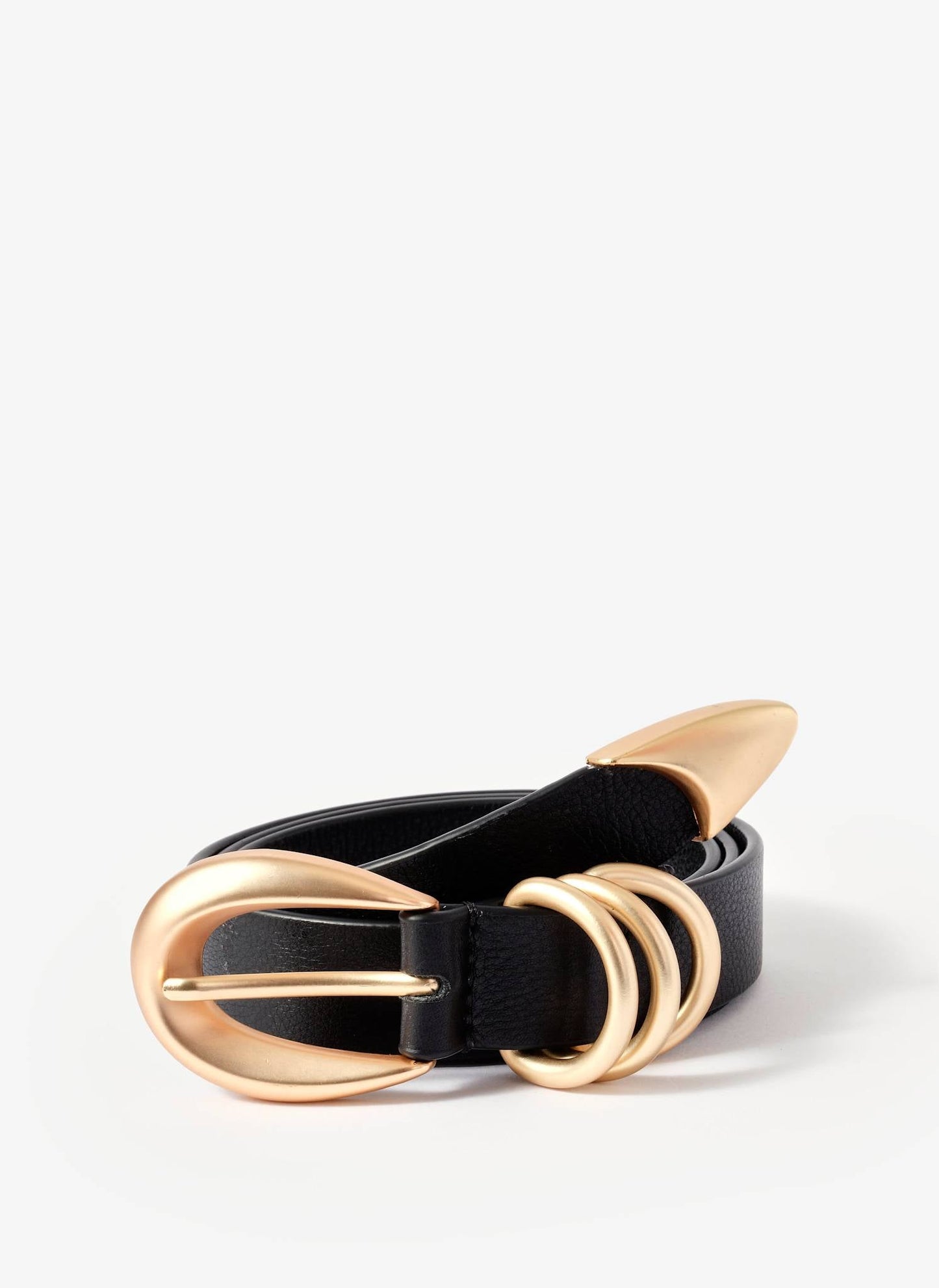 Black Statement Leather Belt
