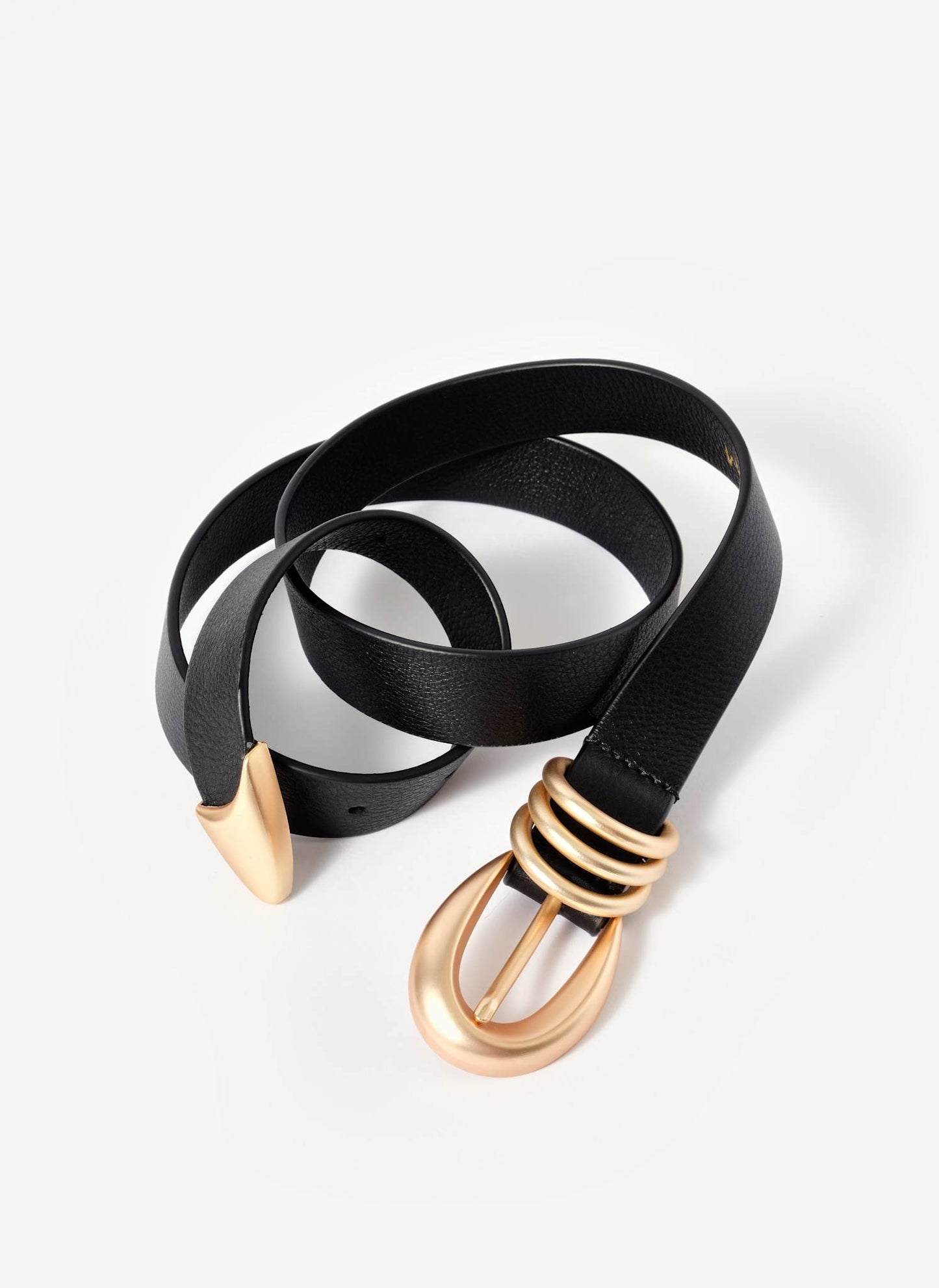Black Statement Leather Belt
