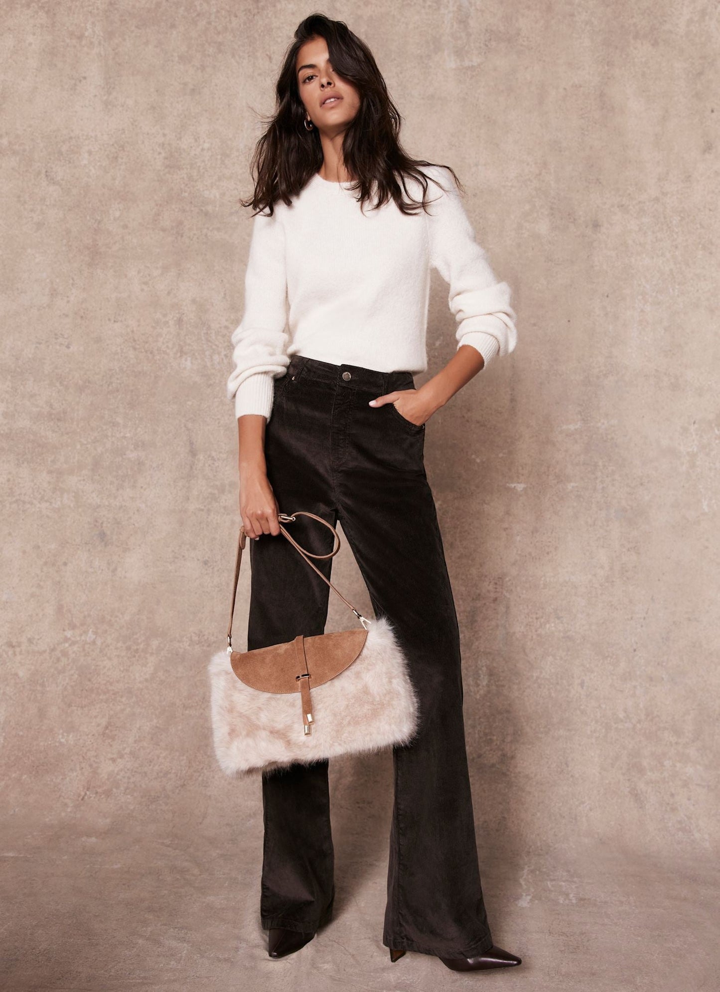 Cream Puff Sleeve Knit Jumper