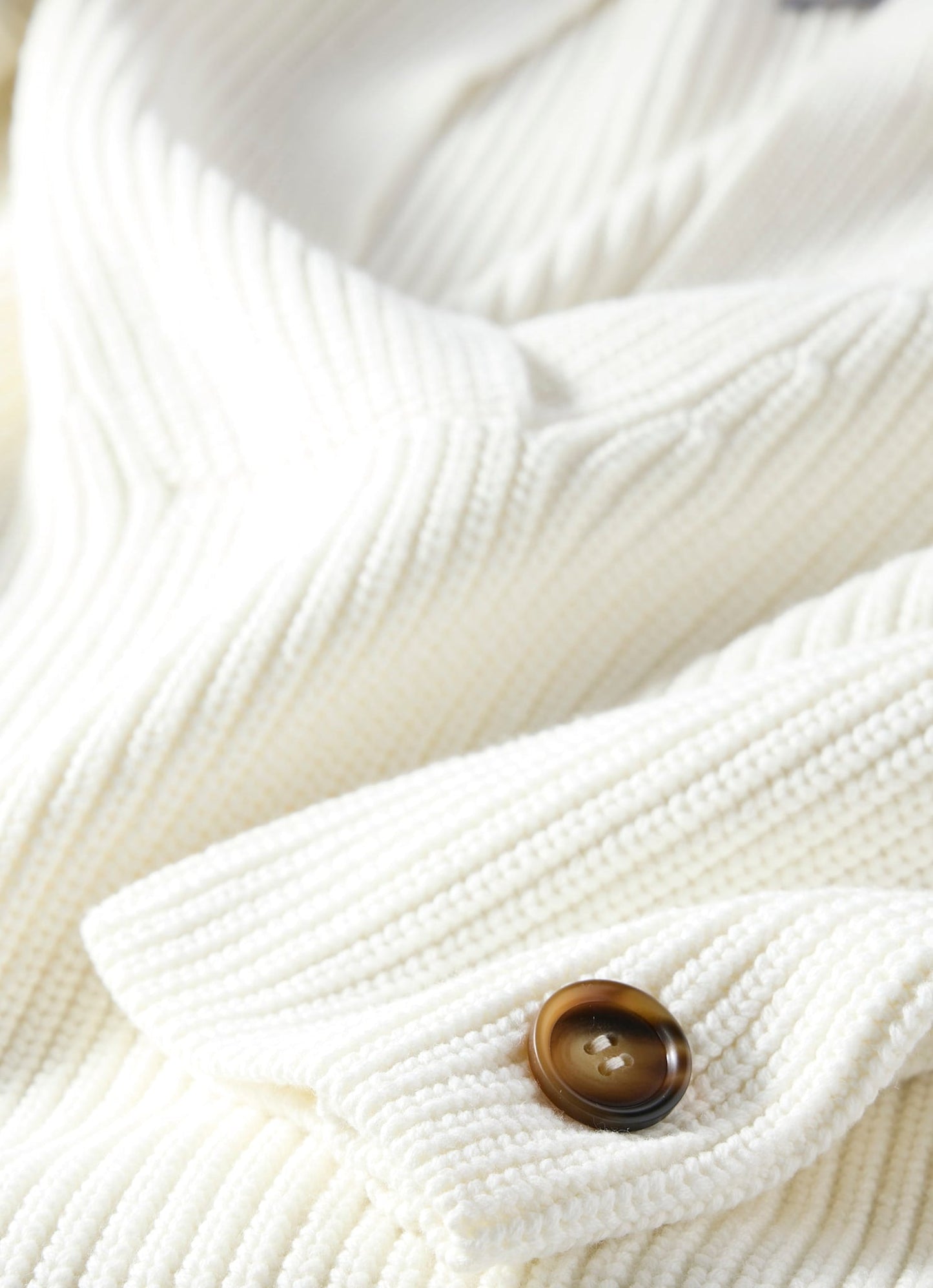 White Cotton Blend Knit Jumper