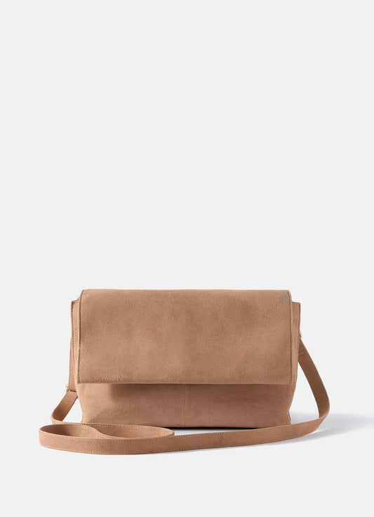 Daisy Neutral Suede Bag