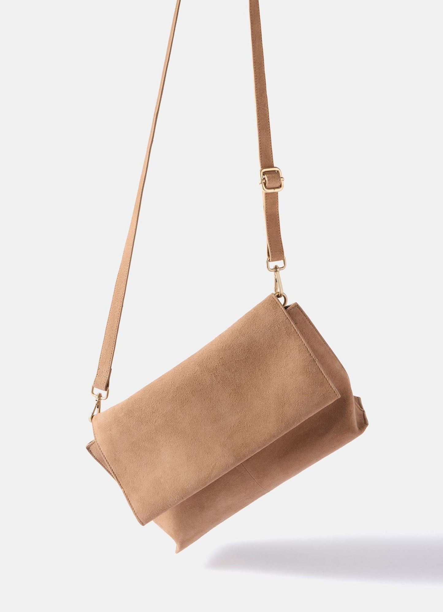 Daisy Neutral Suede Bag