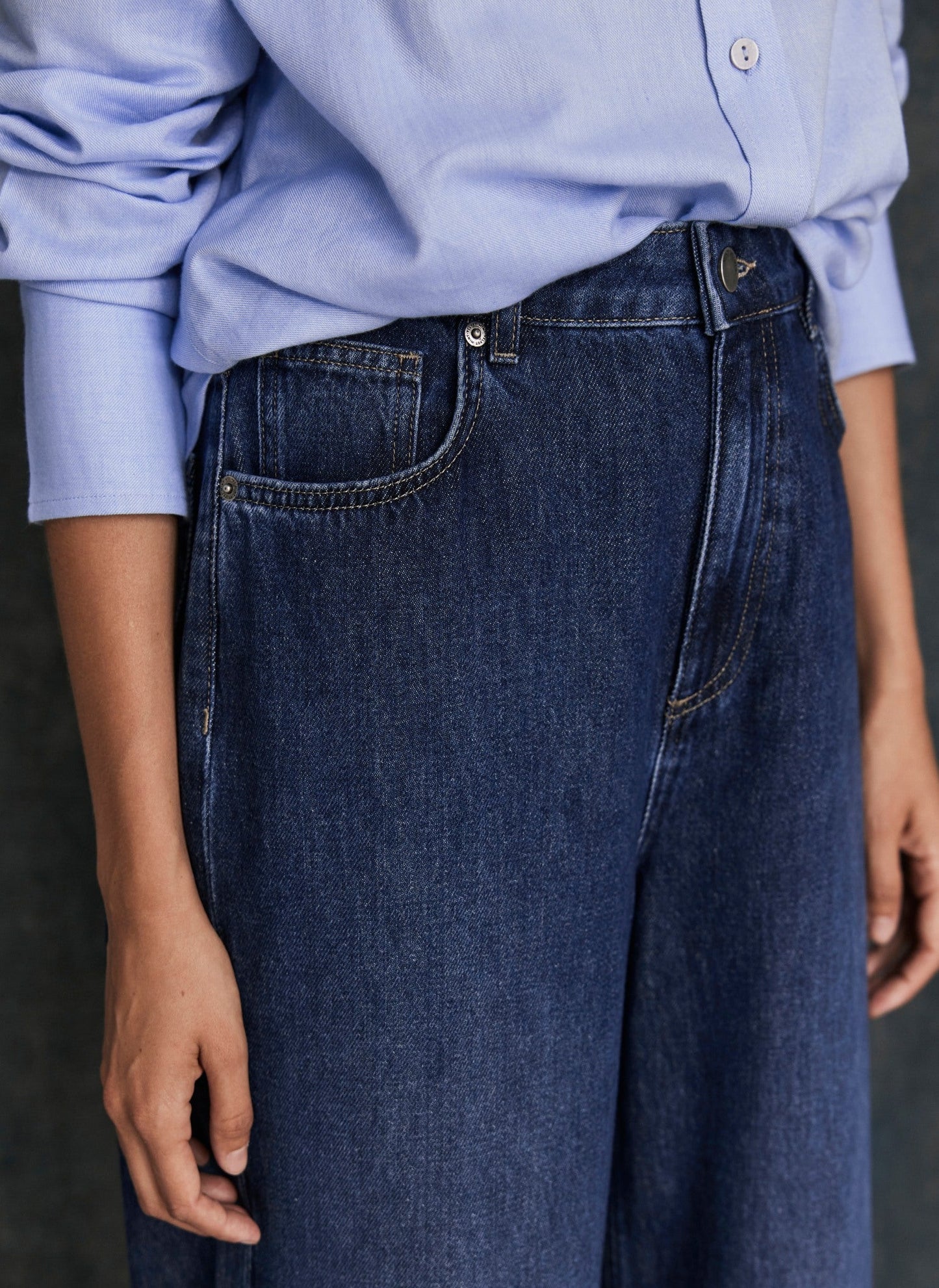 Dark Indigo Super Soft Wide Leg Jeans