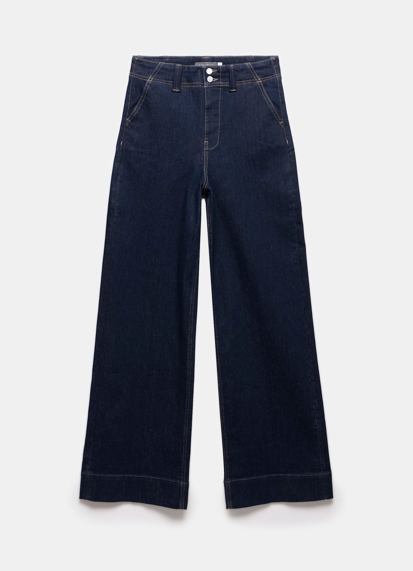 Dark Indigo Tailored Wide Jeans