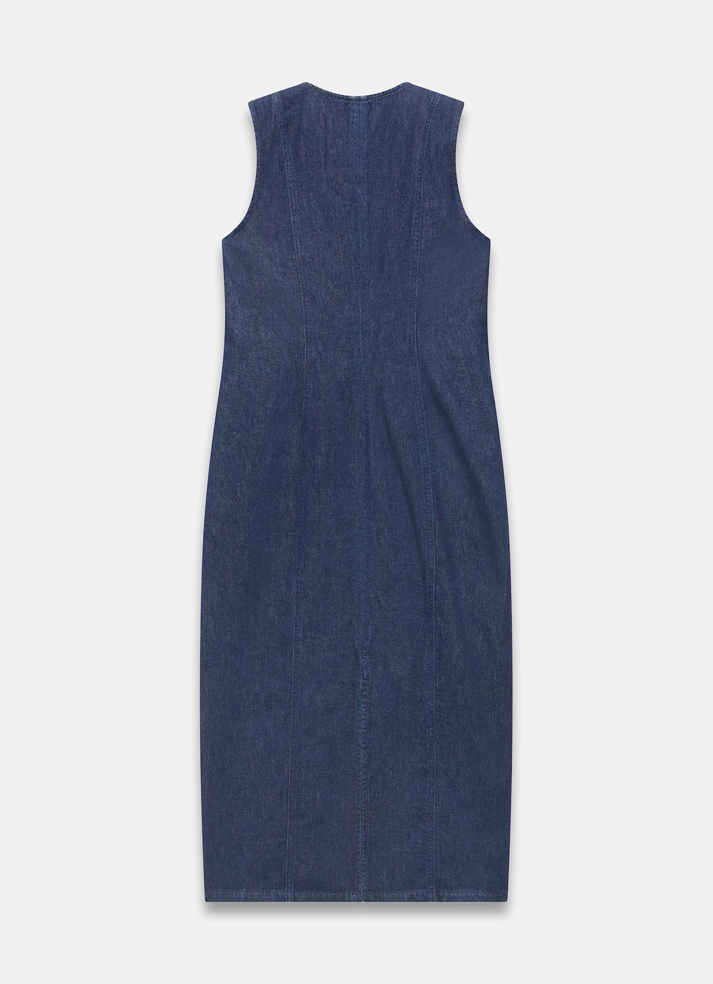 Dark Indigo Denim Midi Dress