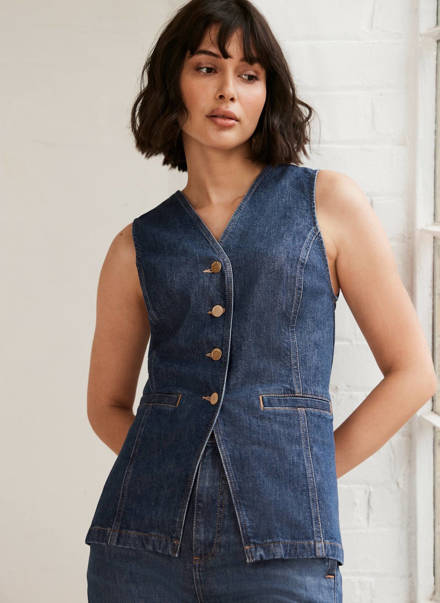 Indigo Denim Waistcoat