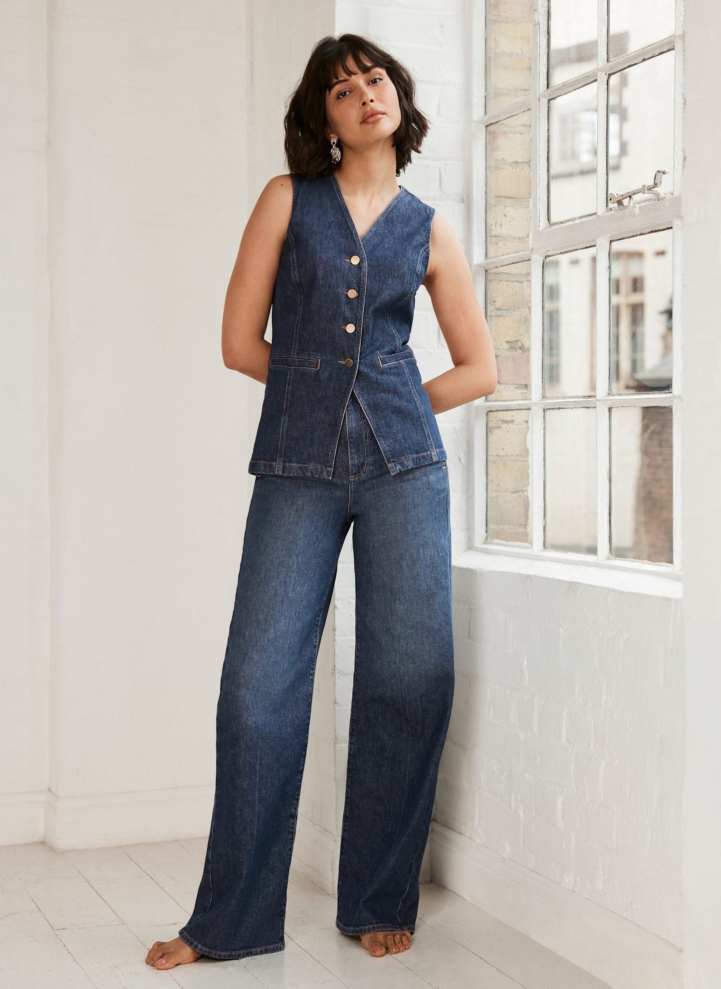 Indigo Denim Waistcoat