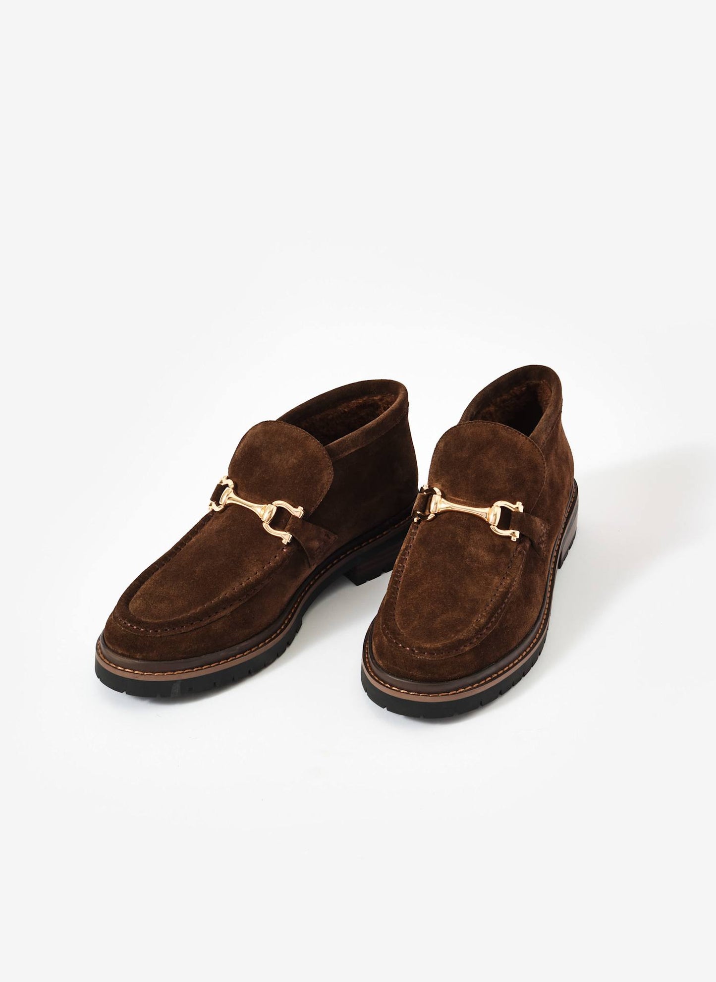 Effie Brown Suede Loafer Boots