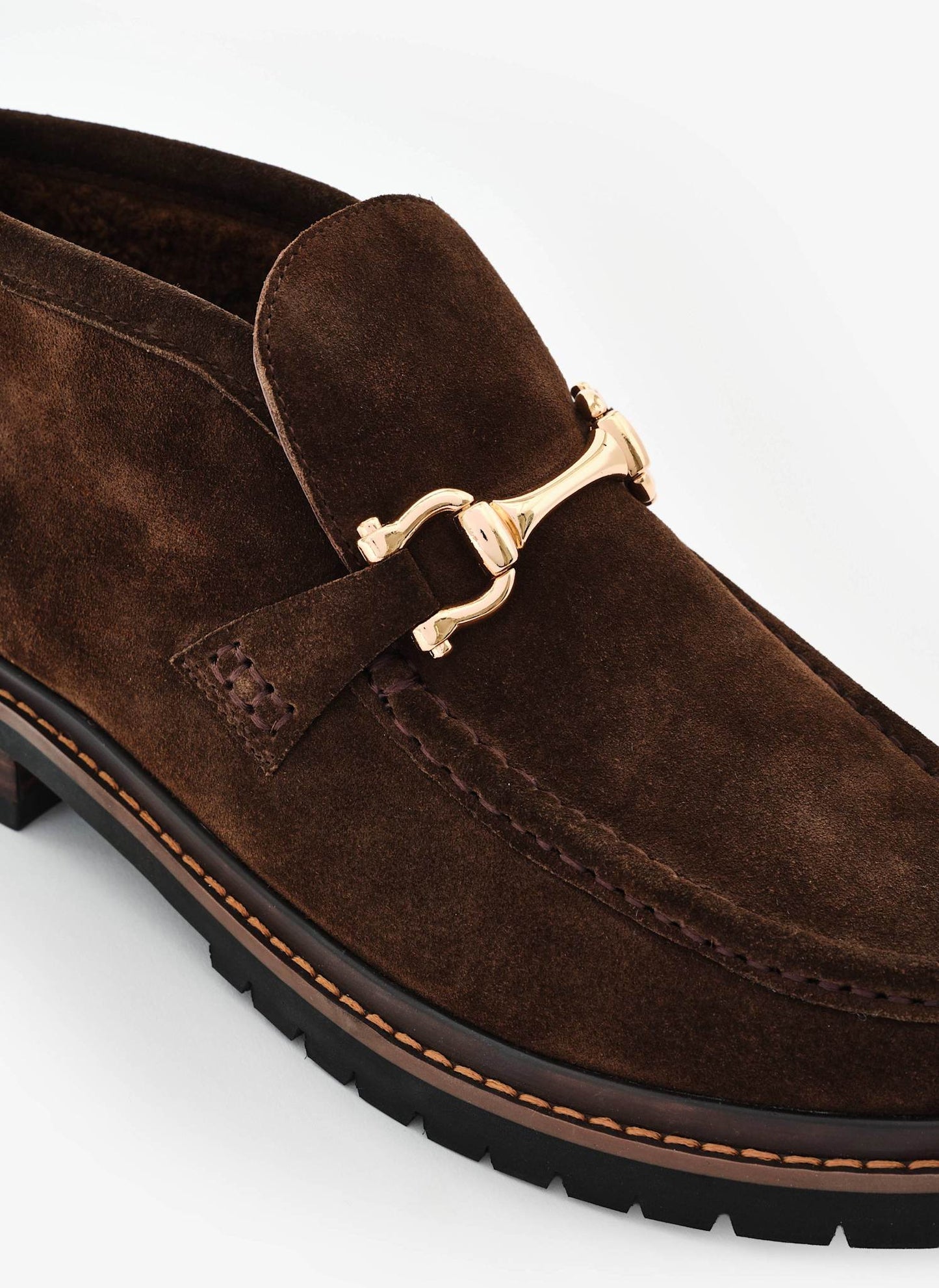 Effie Brown Suede Loafer Boots
