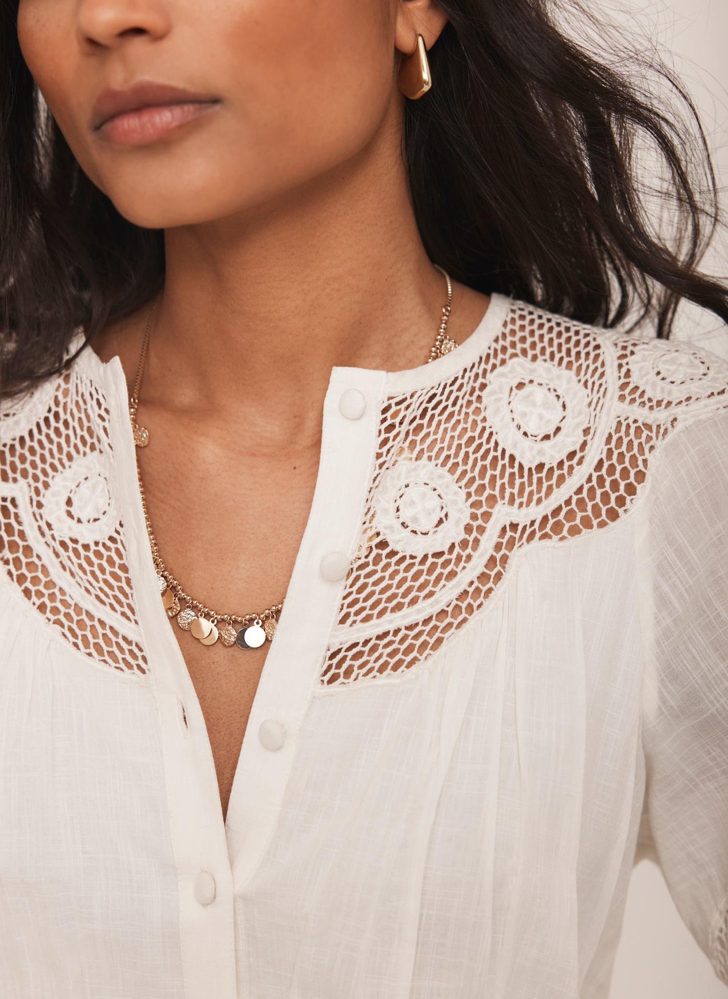 White Embroidered Midi Dress