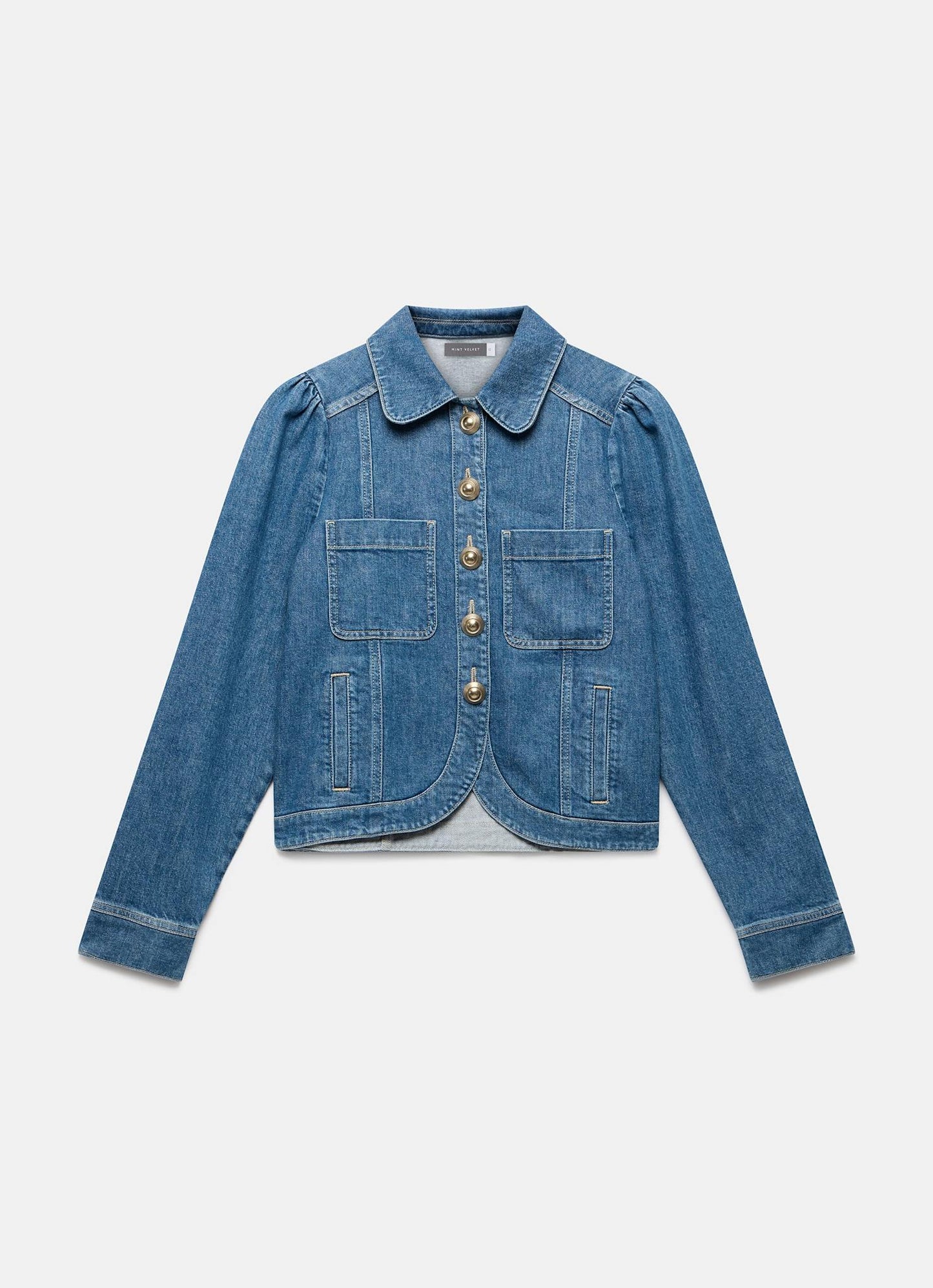 Indigo Button Detail Denim Jacket