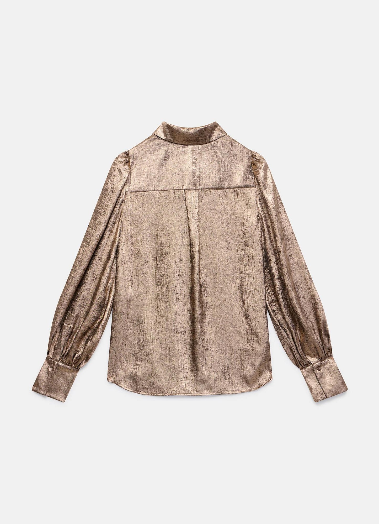 Gold Metallic Long Sleeve Shirt
