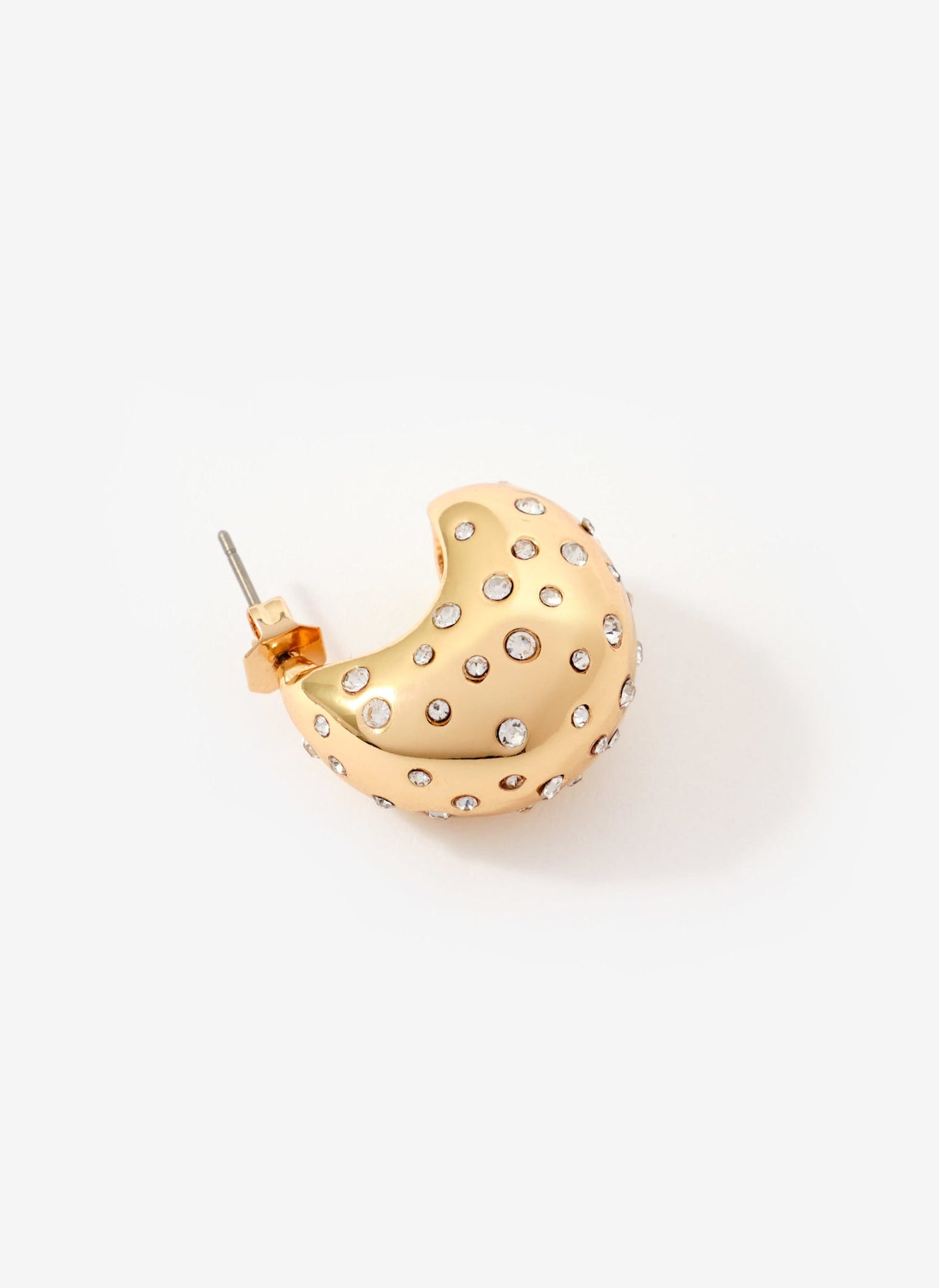 Gold Tone Crystal Statement Earrings