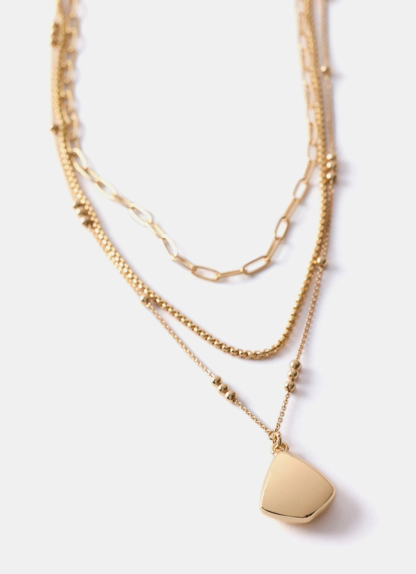 Gold Tone Layered Necklace