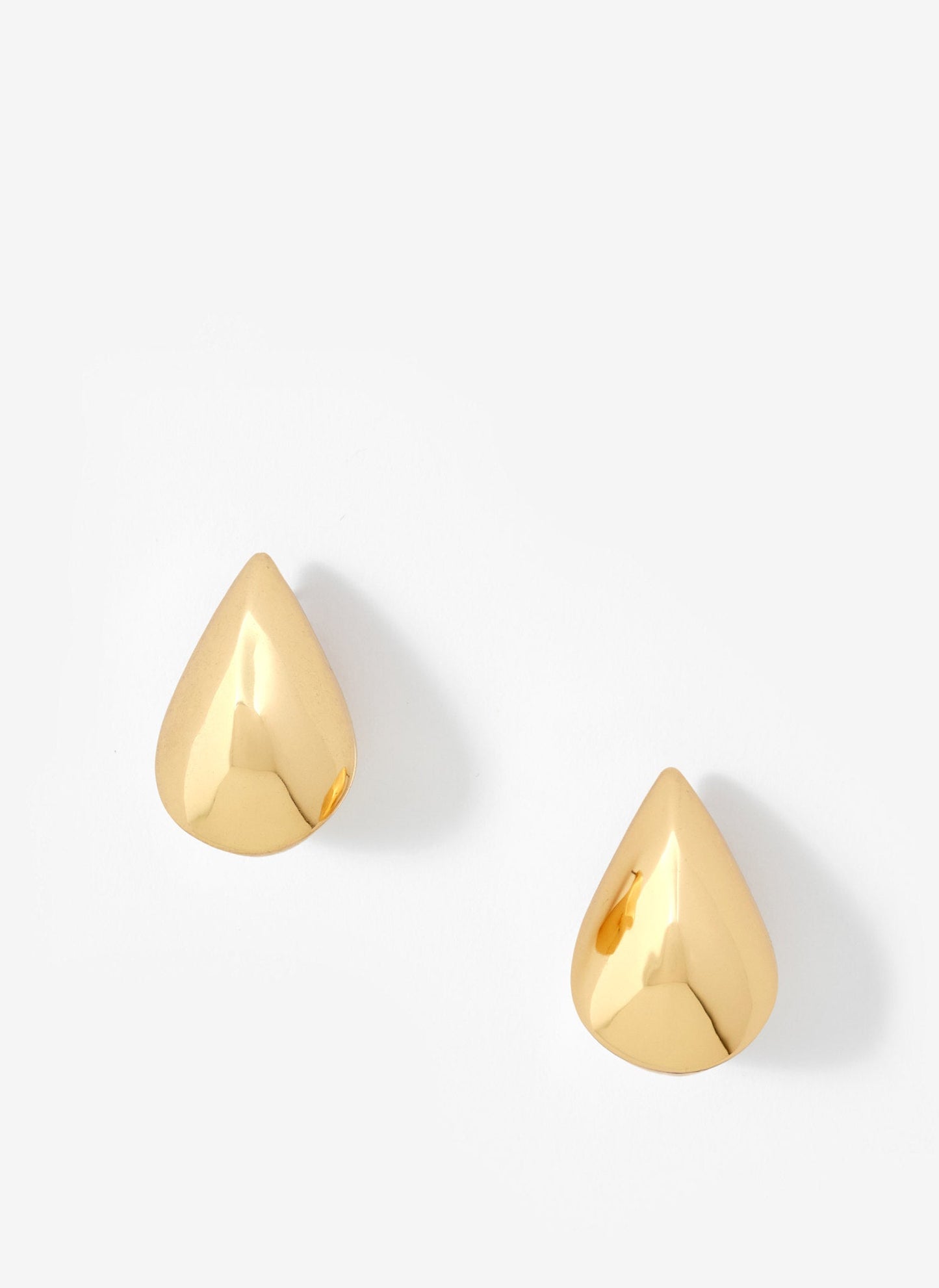 Gold Tone Statement Teardrop Earrings