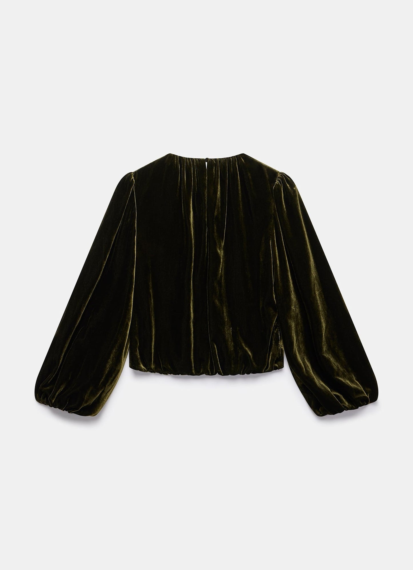 Khaki Velvet Long Sleeve Top