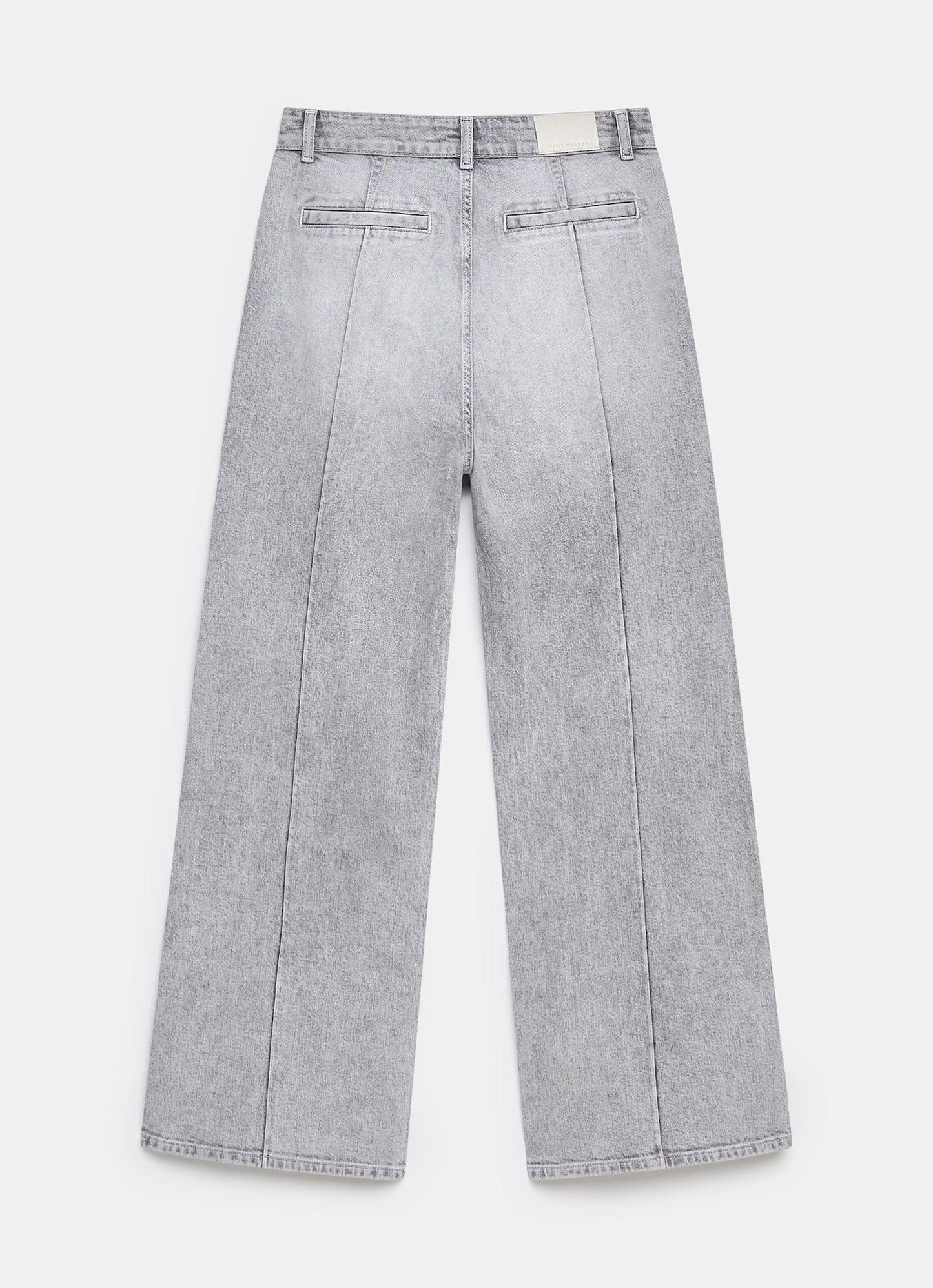Grey Bow Embellished Wide Jeans