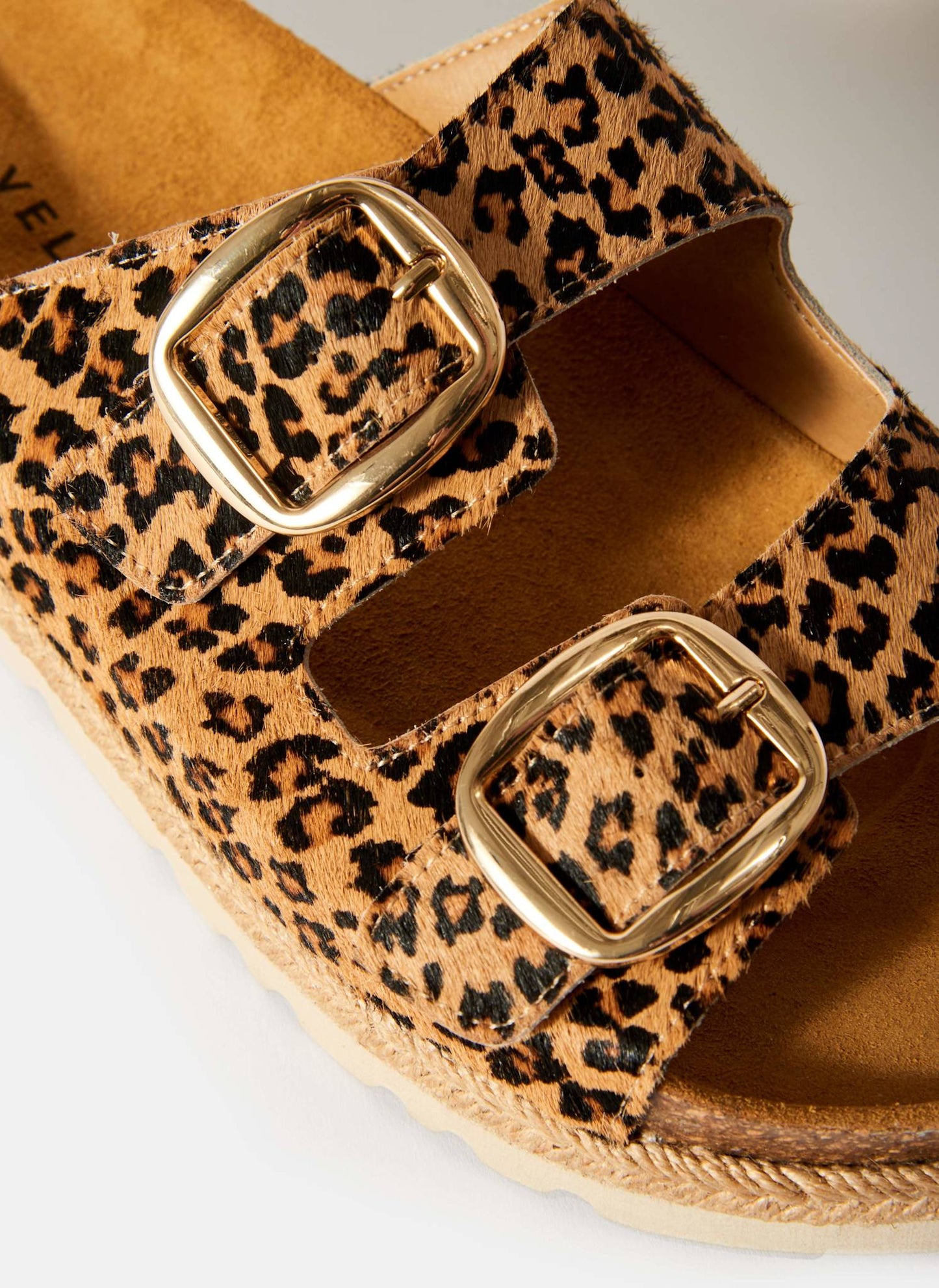 Holly Leopard Textured Flat Sandals