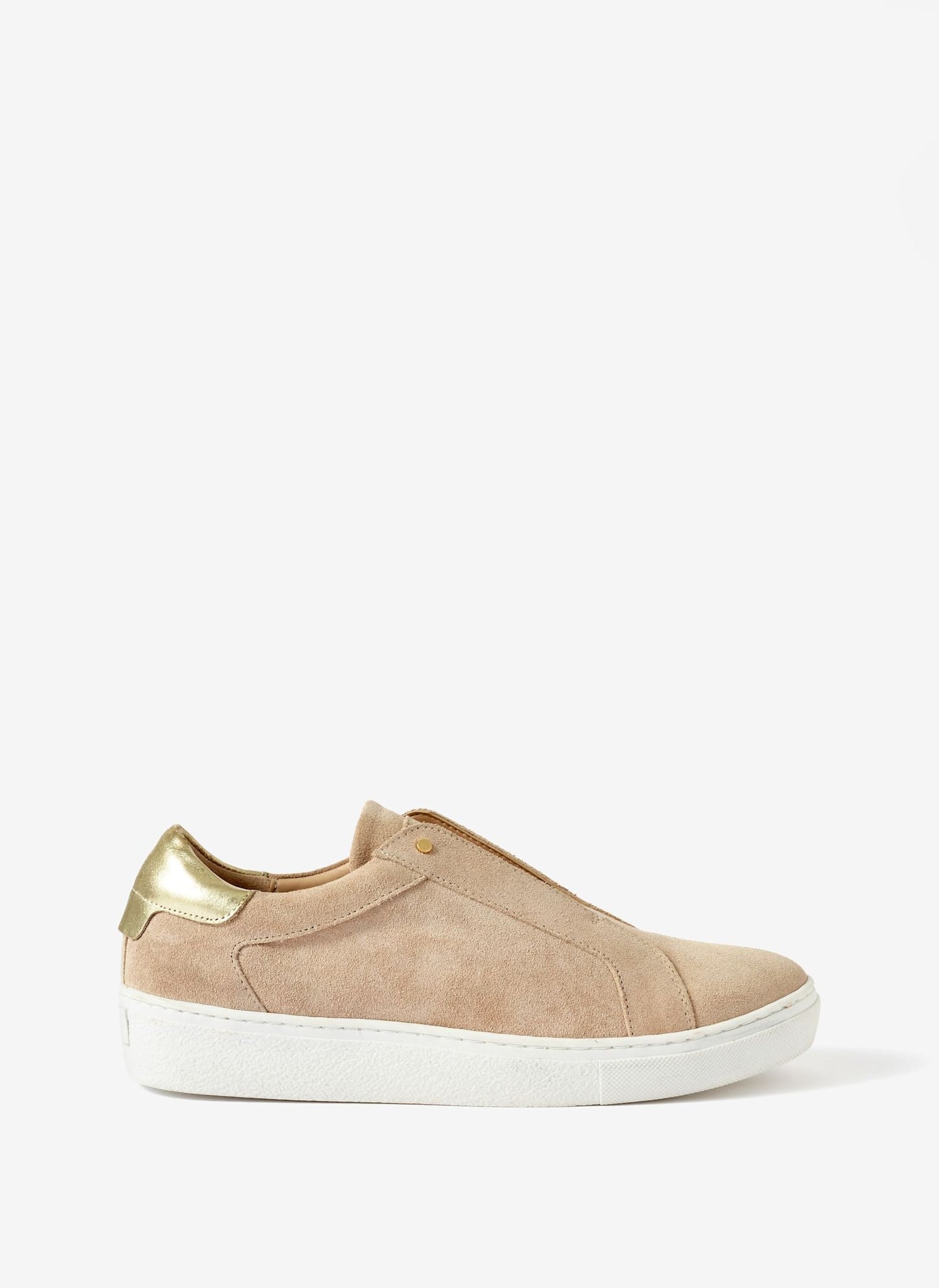 Indie Neutral Suede Slip On Trainers