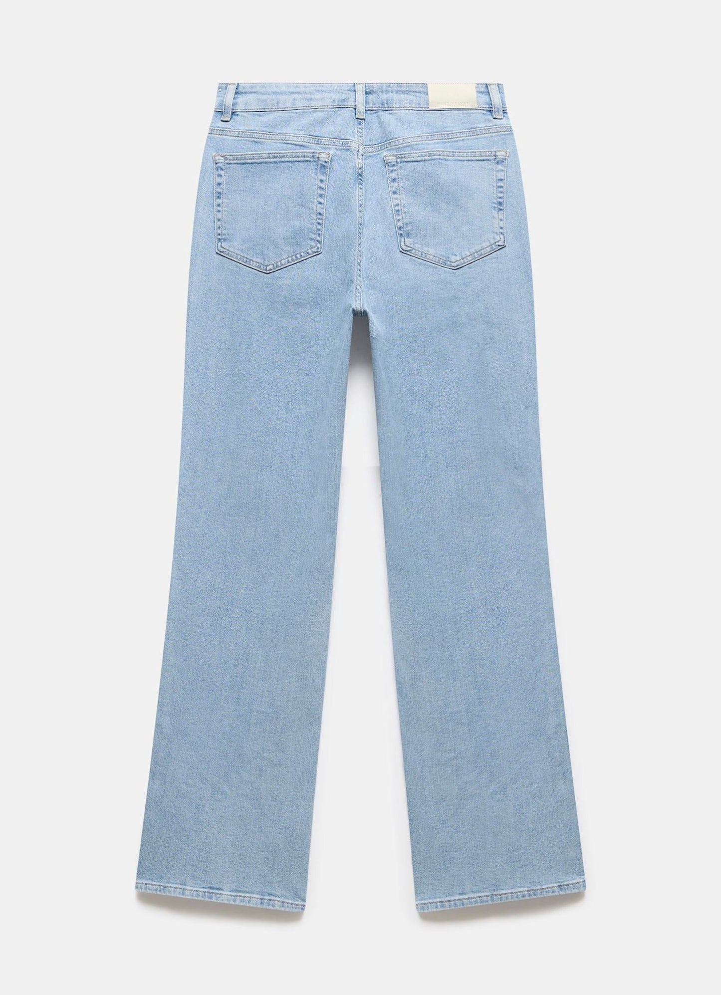 Light Indigo Relaxed Bootcut Patch Pocket Jeans