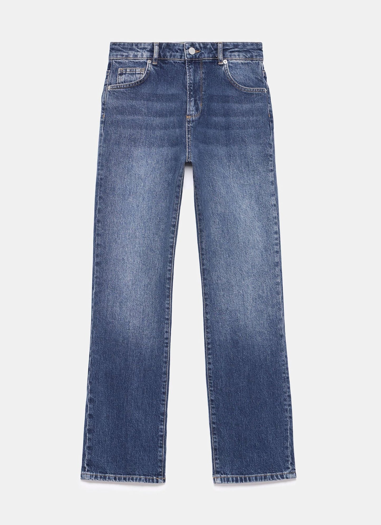 Indigo Polished Straight Jeans
