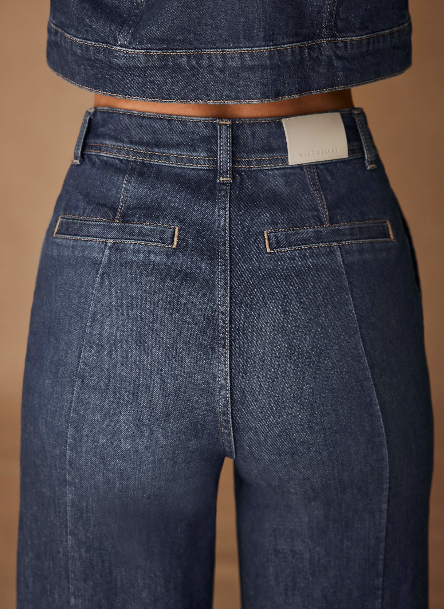 Indigo Wash Wide Jeans