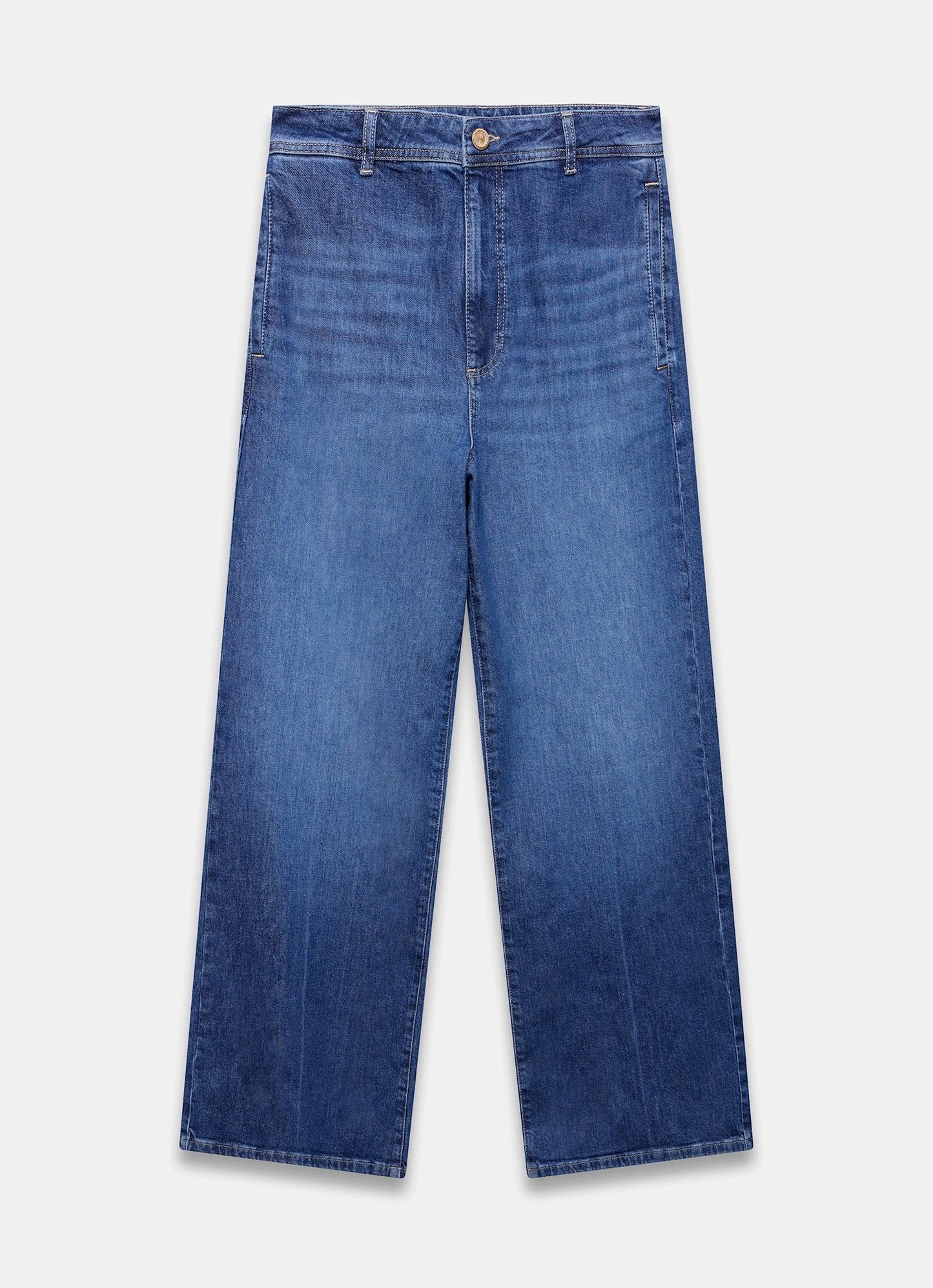 Indigo Wash Wide Jeans