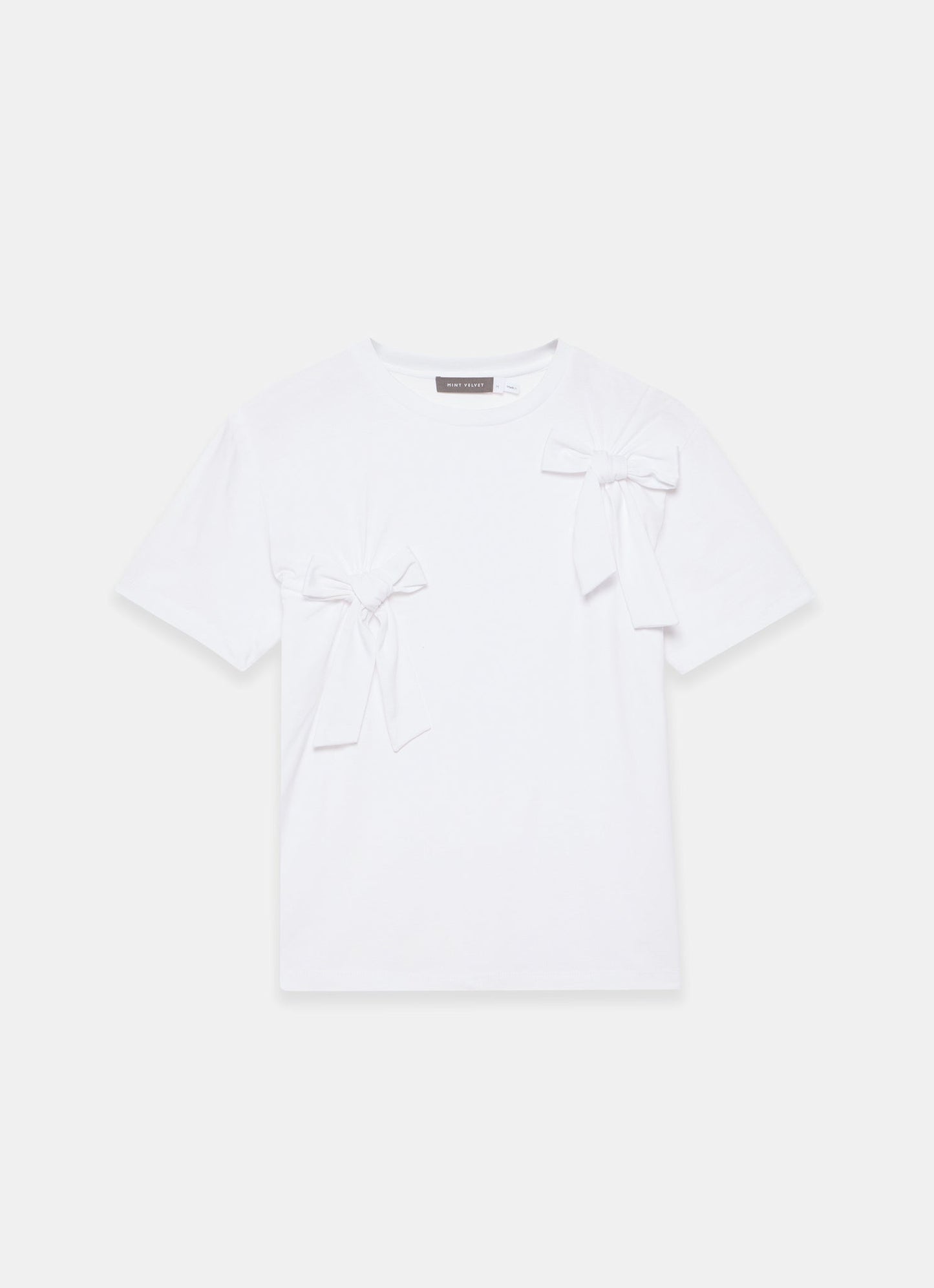 White Bow Detail T-Shirt