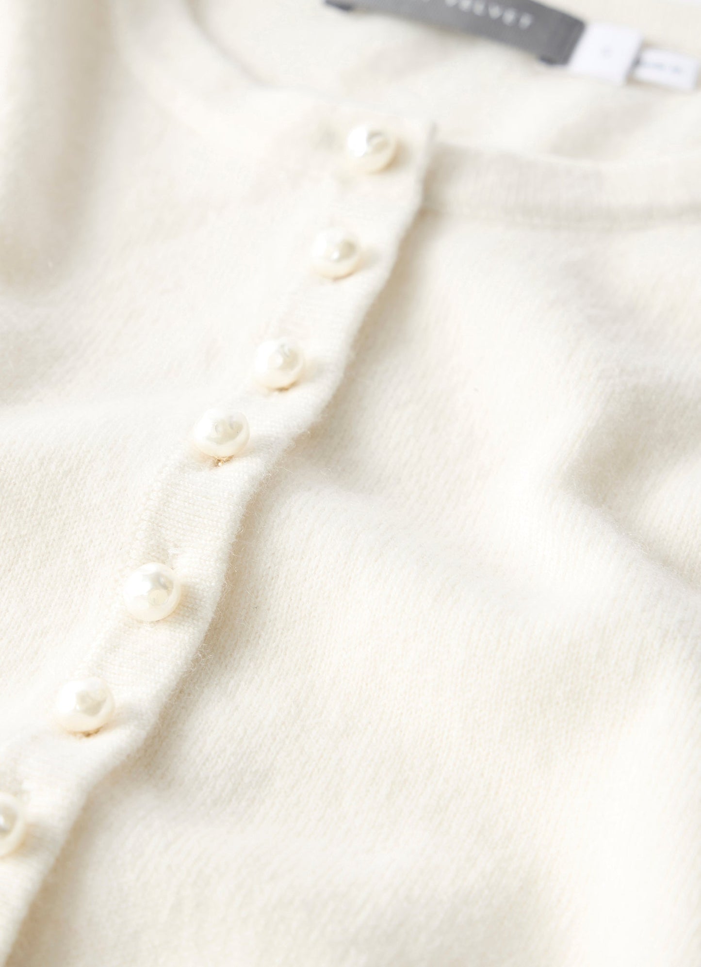 White Cashmere Short Sleeve Cardigan