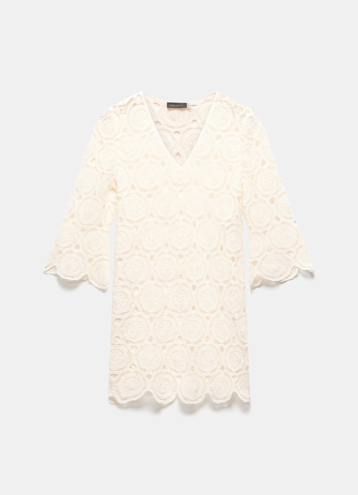 Cream Crochet Beach Cover Up