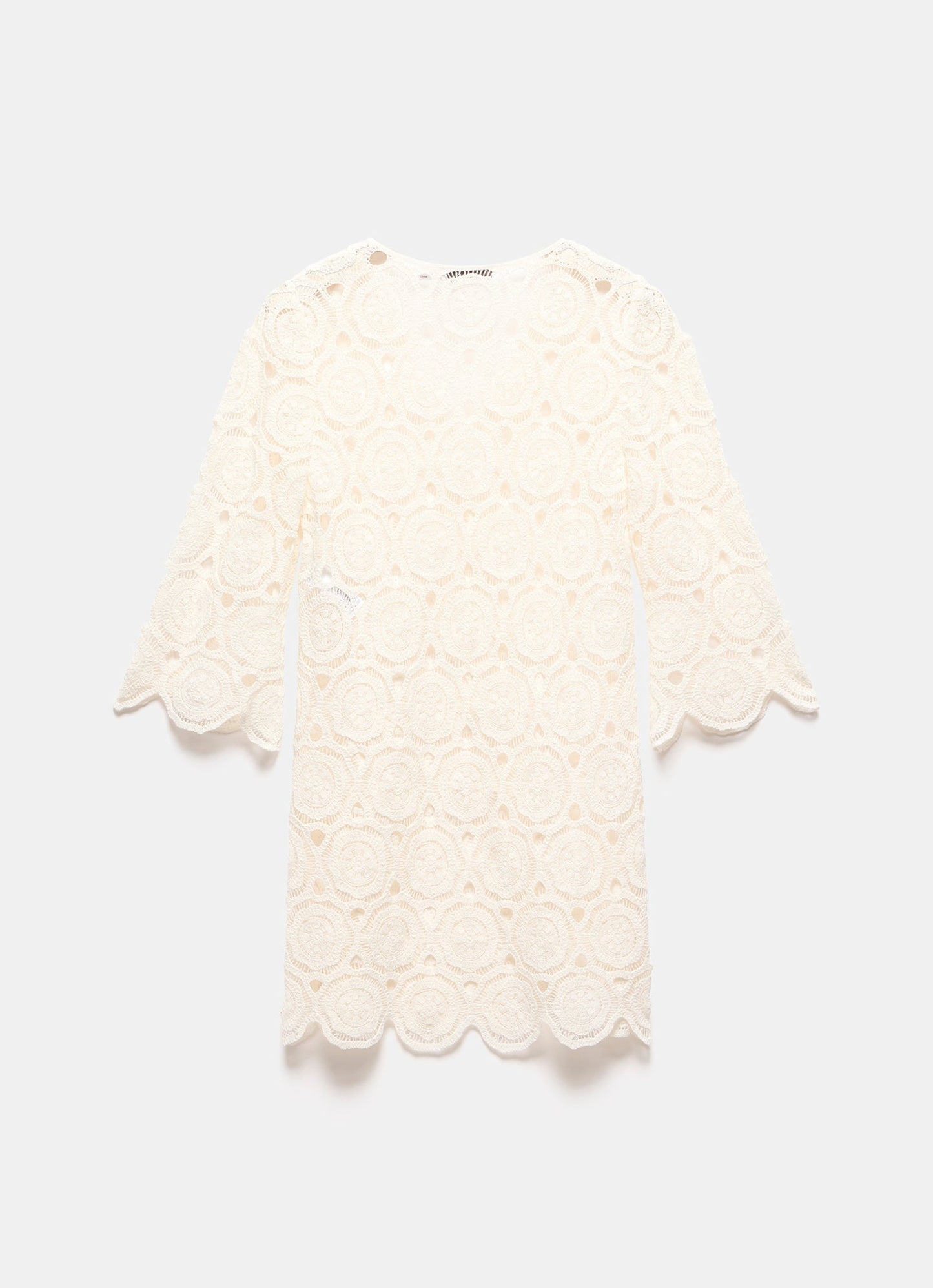 Cream Crochet Beach Cover Up