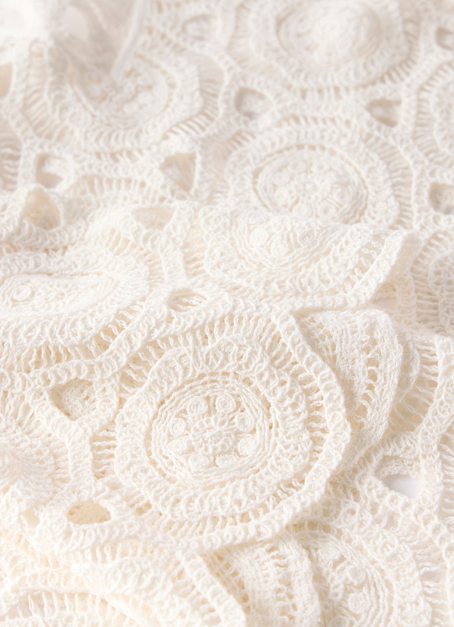Cream Crochet Beach Cover Up