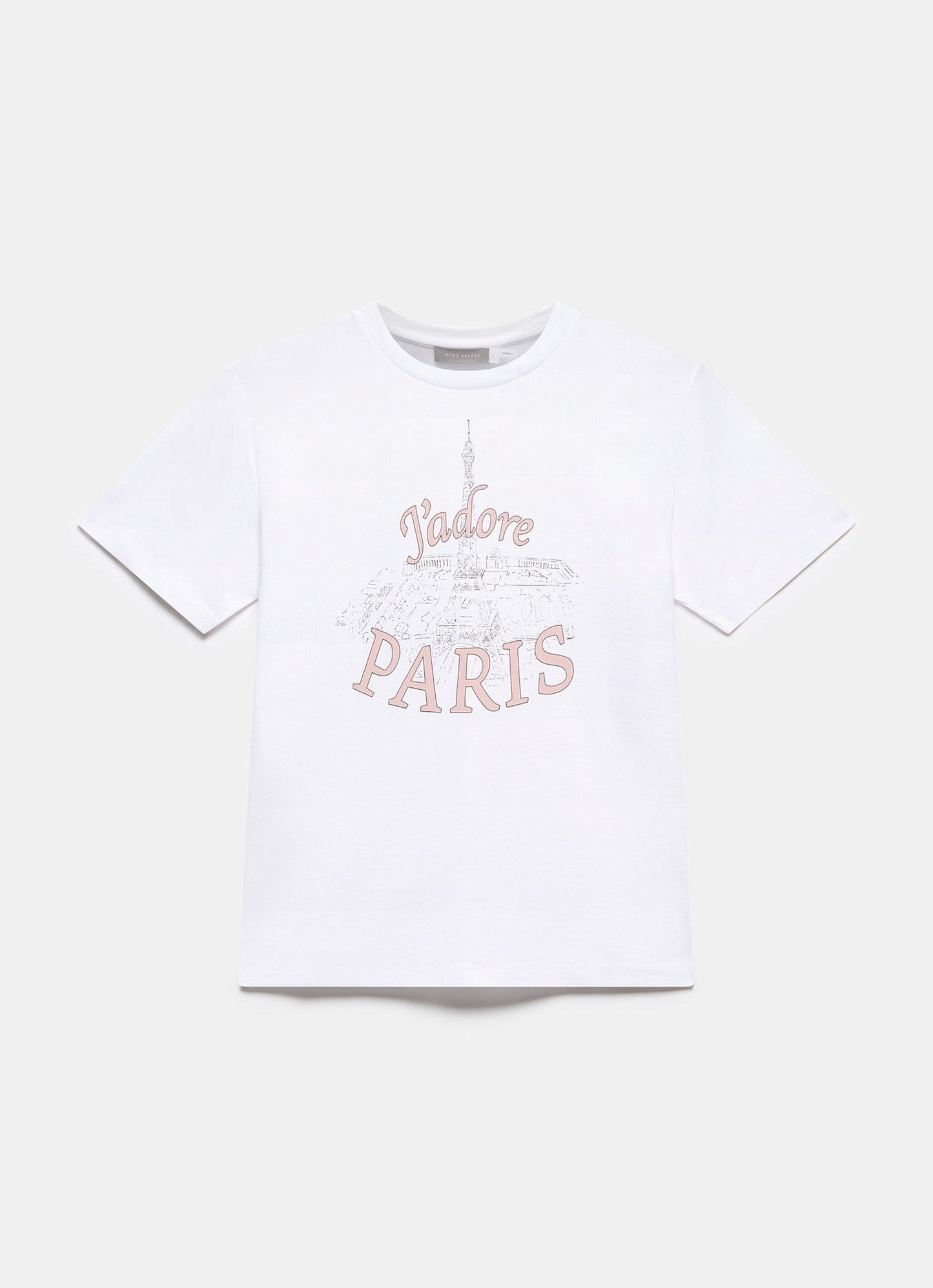 White Cotton Paris Graphic T-Shirt
