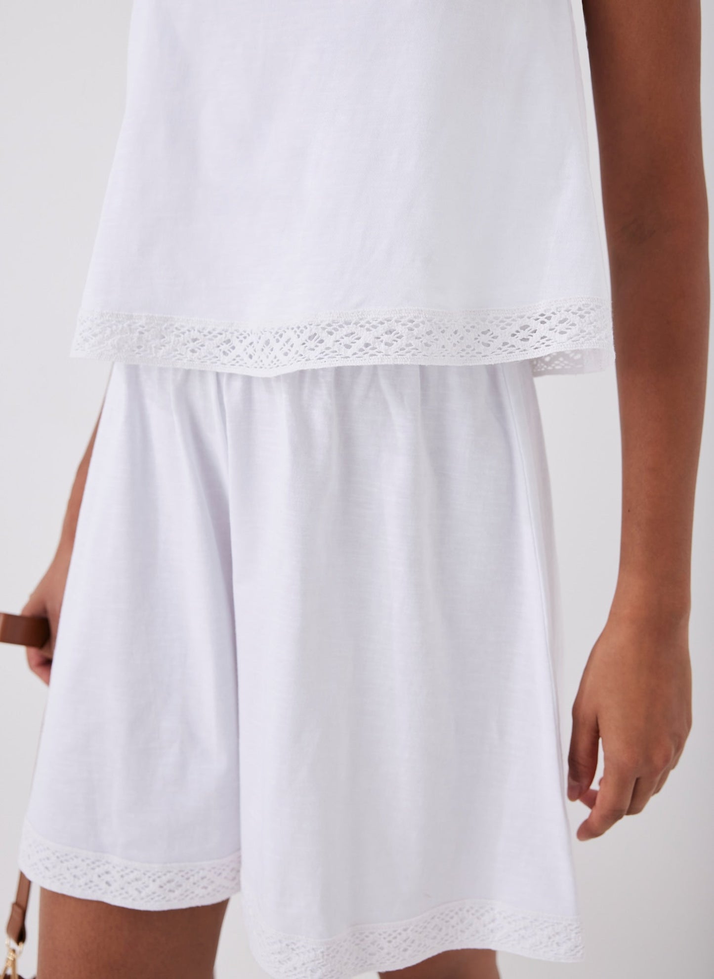 White Jersey Bandeau Playsuit