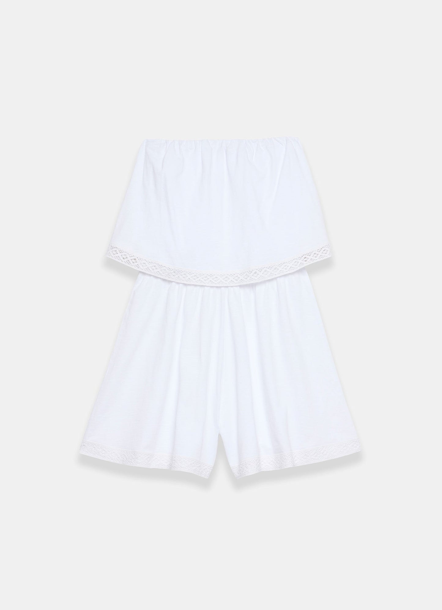 White Jersey Bandeau Playsuit