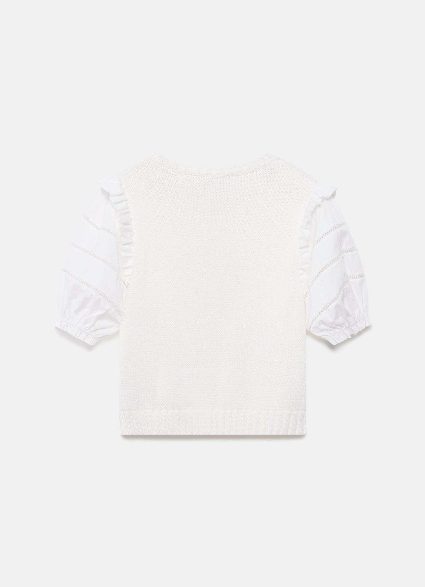 White Knit Star Top
