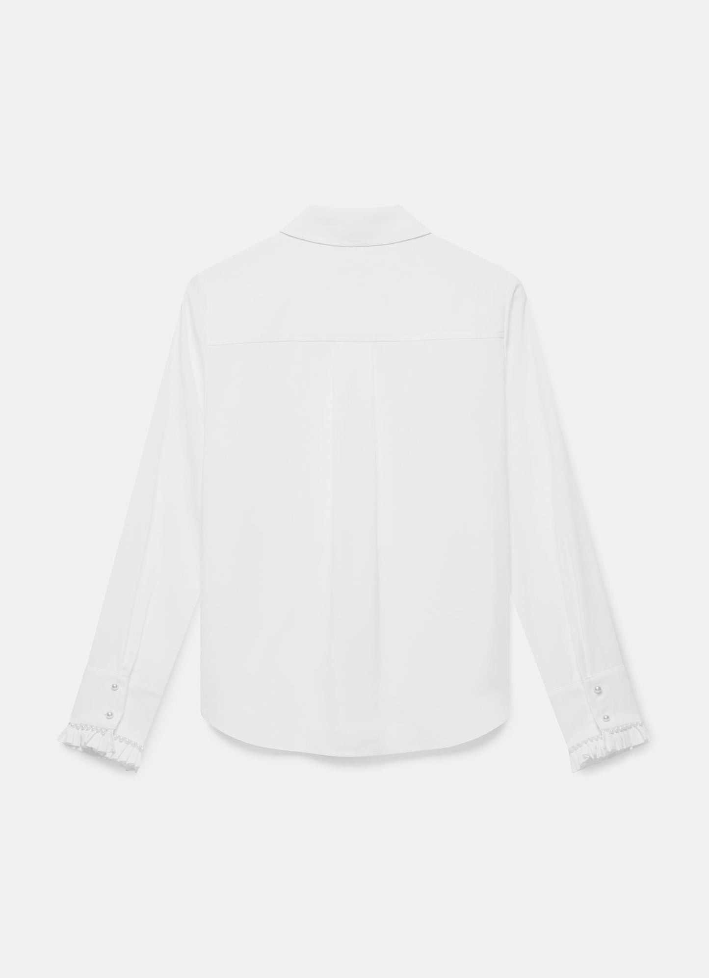 White Pearl Trim Shirt