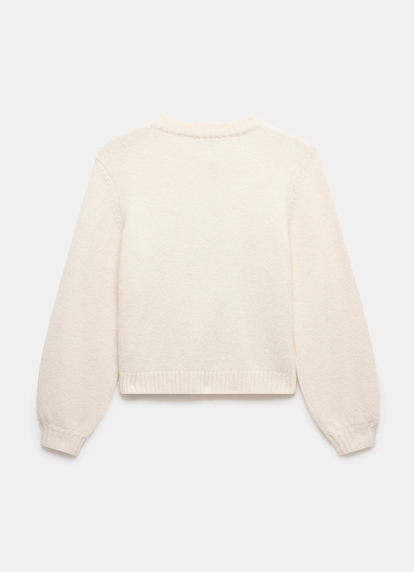Cream Wool Blend Cardigan