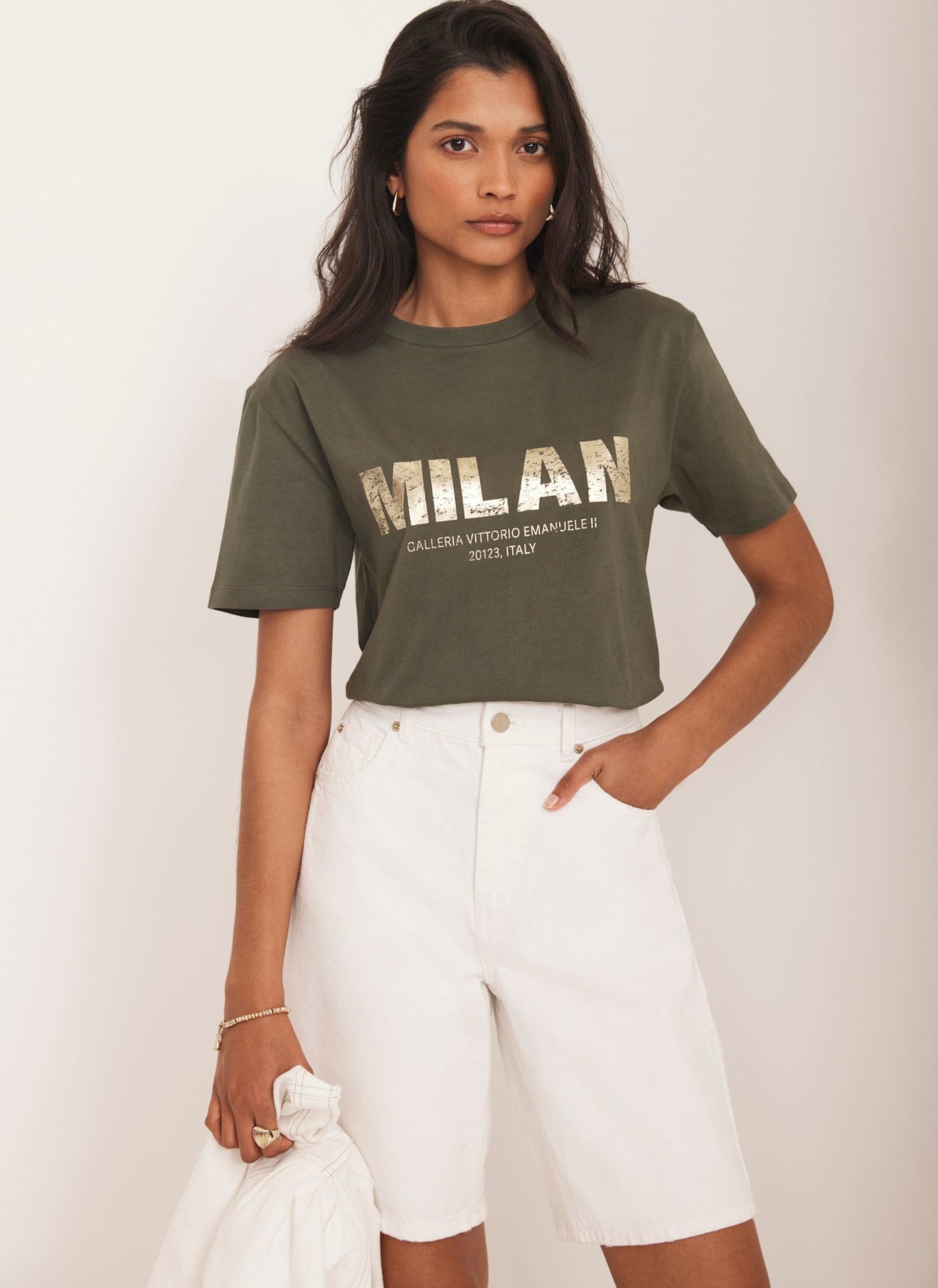 Khaki Foil Milan Graphic T-Shirt