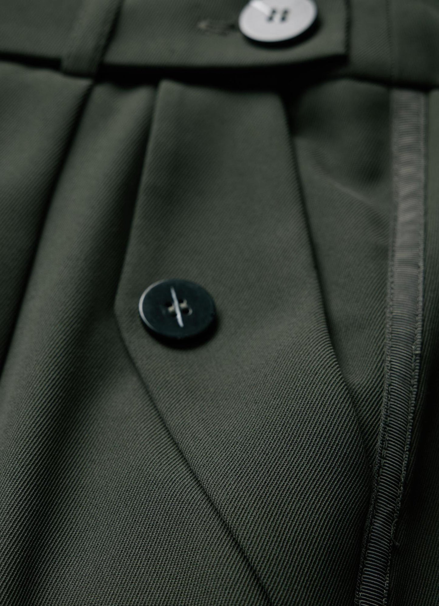 Green Tailored Wide Trousers
