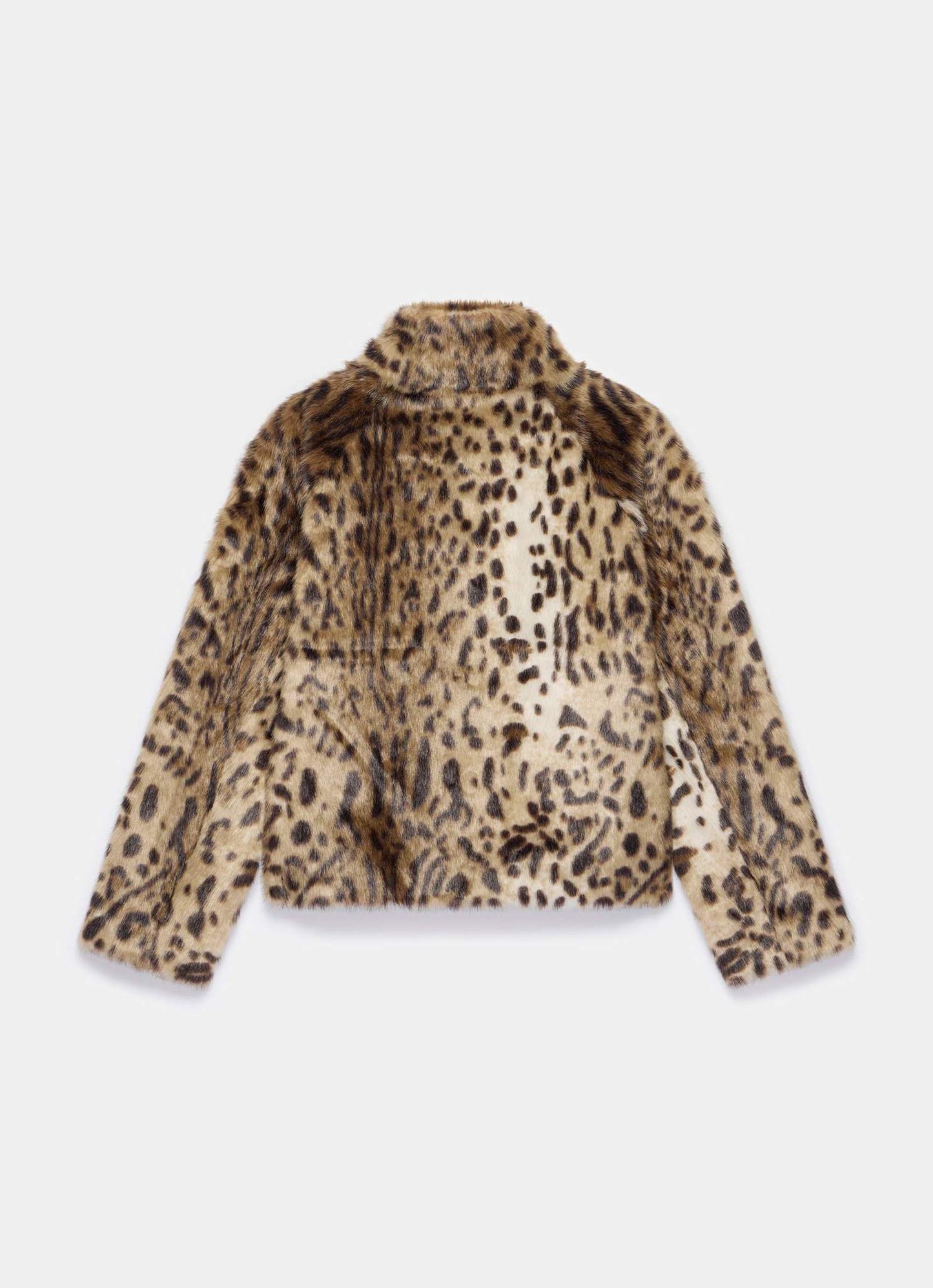 Leopard Print Faux Fur Jacket