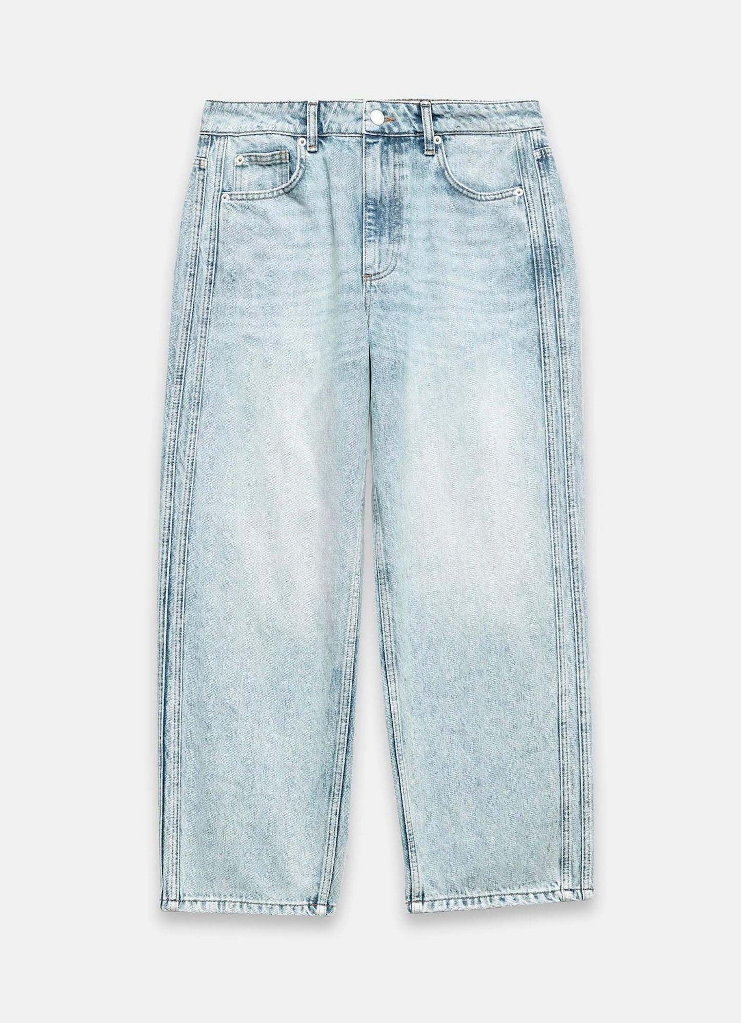 Light Indigo Relaxed Tapered Boyfriend Jeans