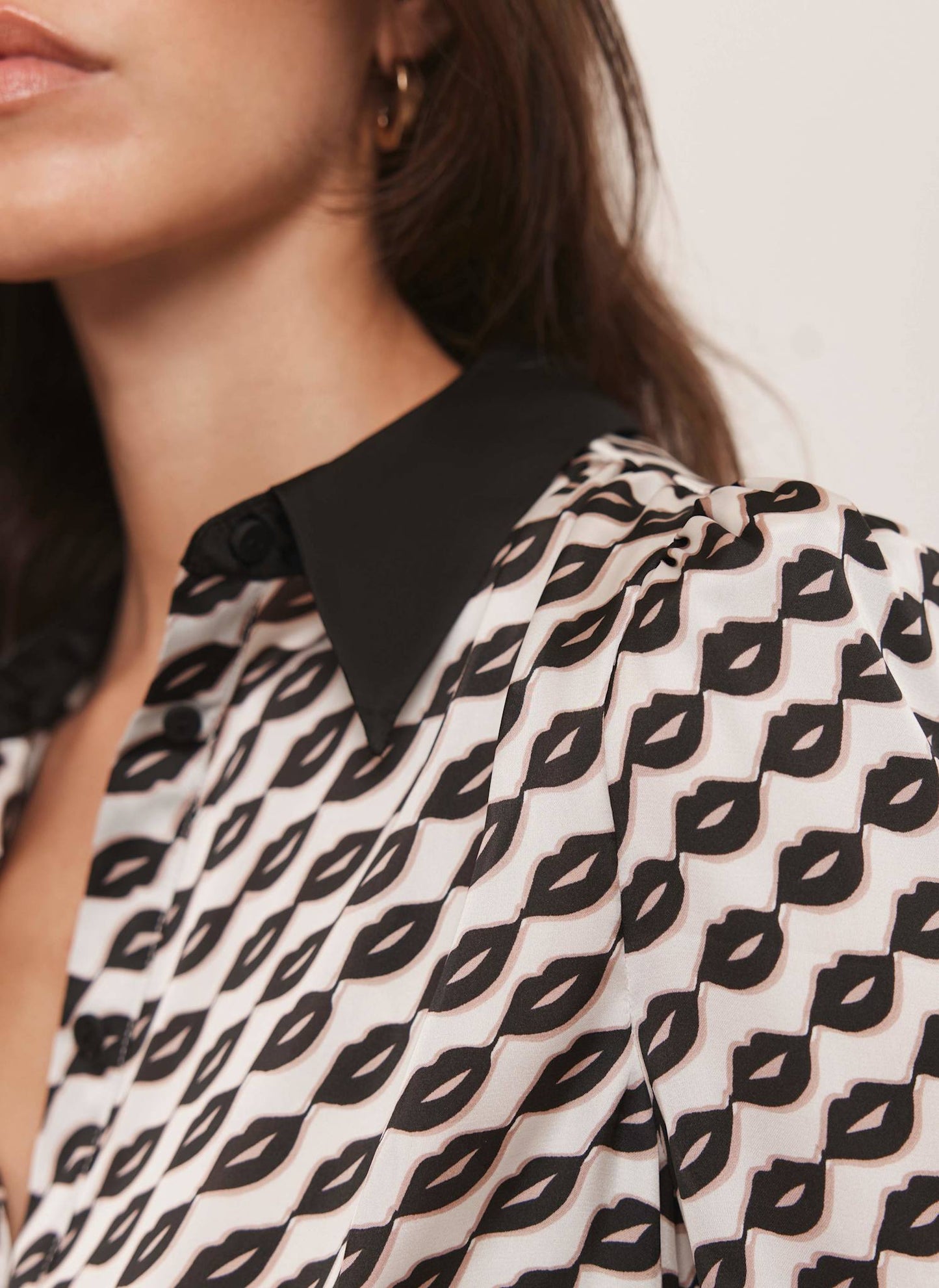 Black Lip Print Shirt