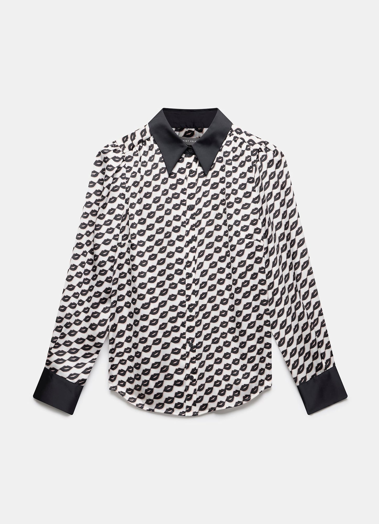 Black Lip Print Shirt